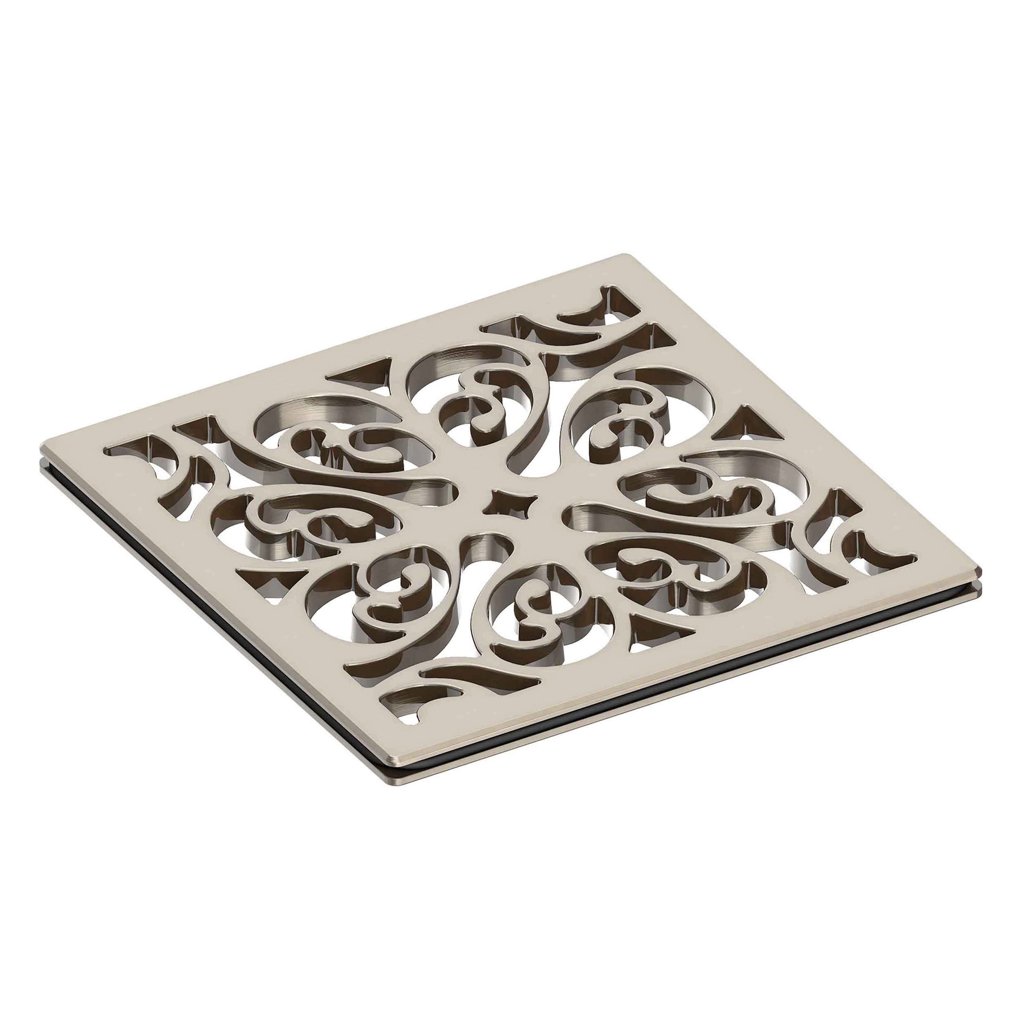 Newport Brass 4 inch Square Floral Design Shower Drain
