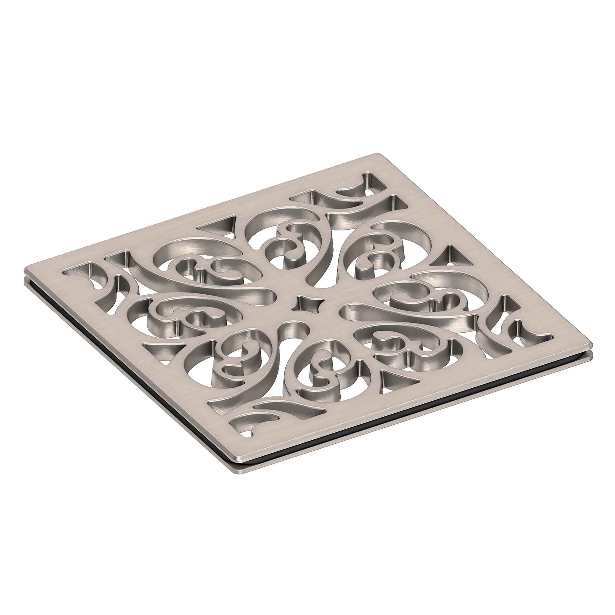 Newport Brass 4 inch Square Floral Design Shower Drain