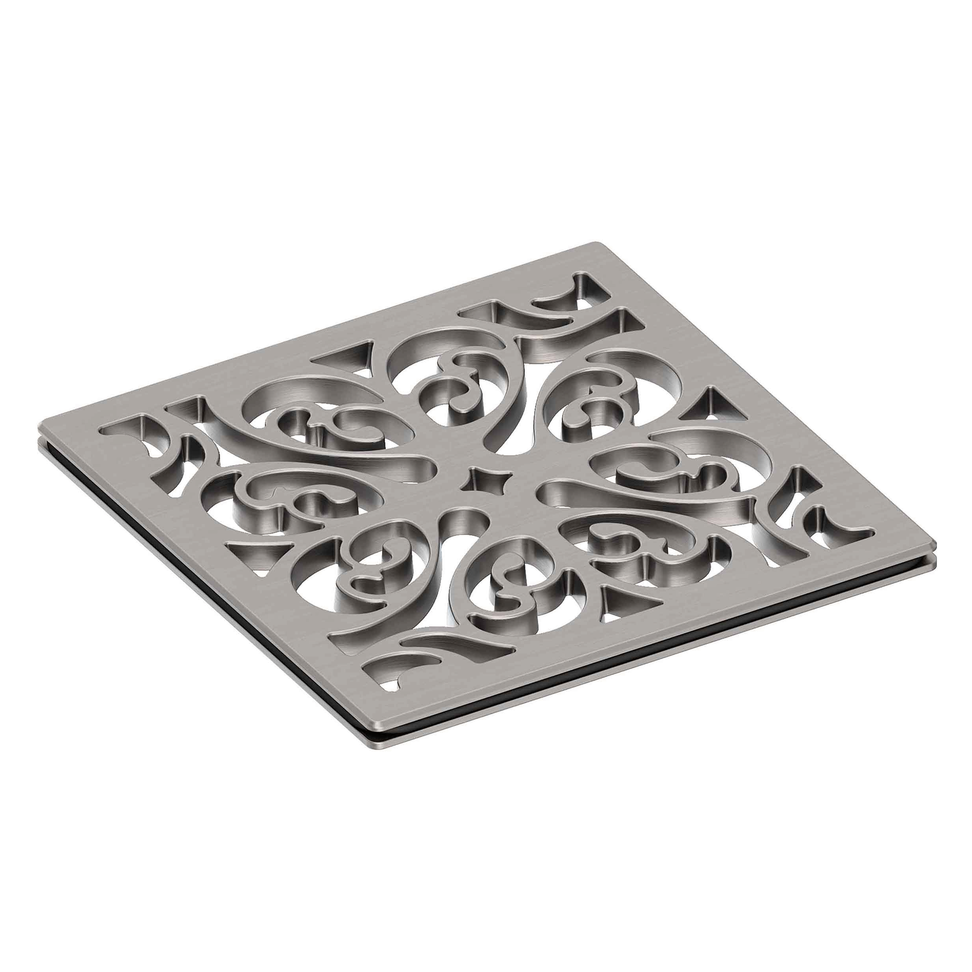 Newport Brass 4 inch Square Floral Design Shower Drain