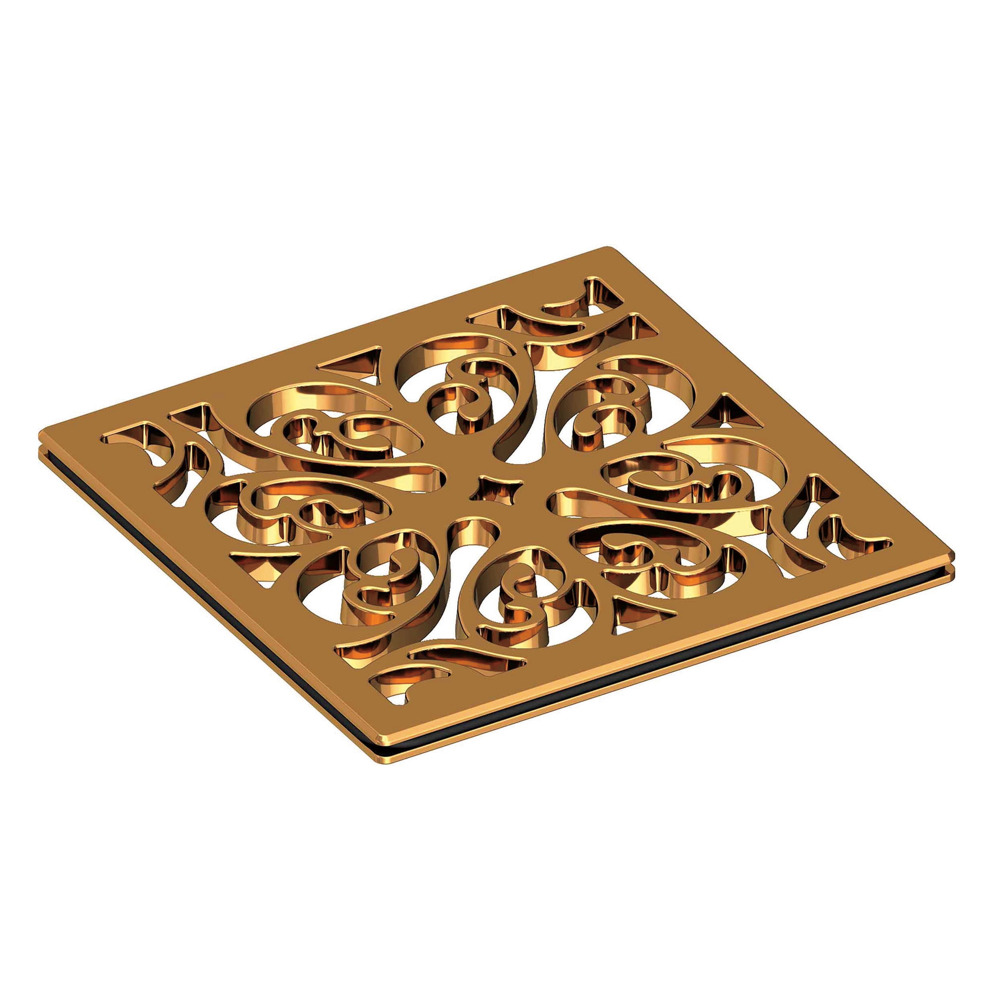 Newport Brass 4 inch Square Floral Design Shower Drain