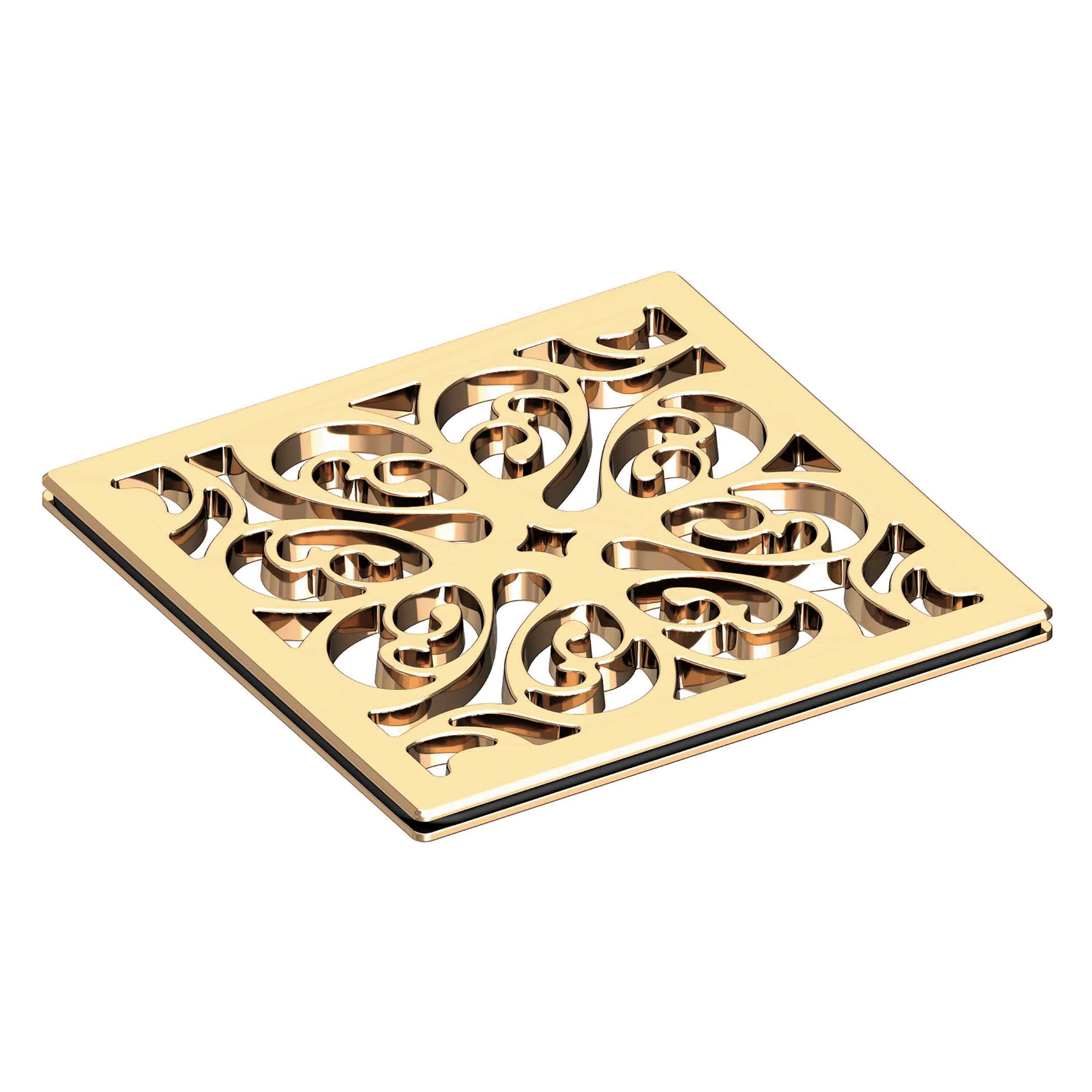 Newport Brass 4 inch Square Floral Design Shower Drain