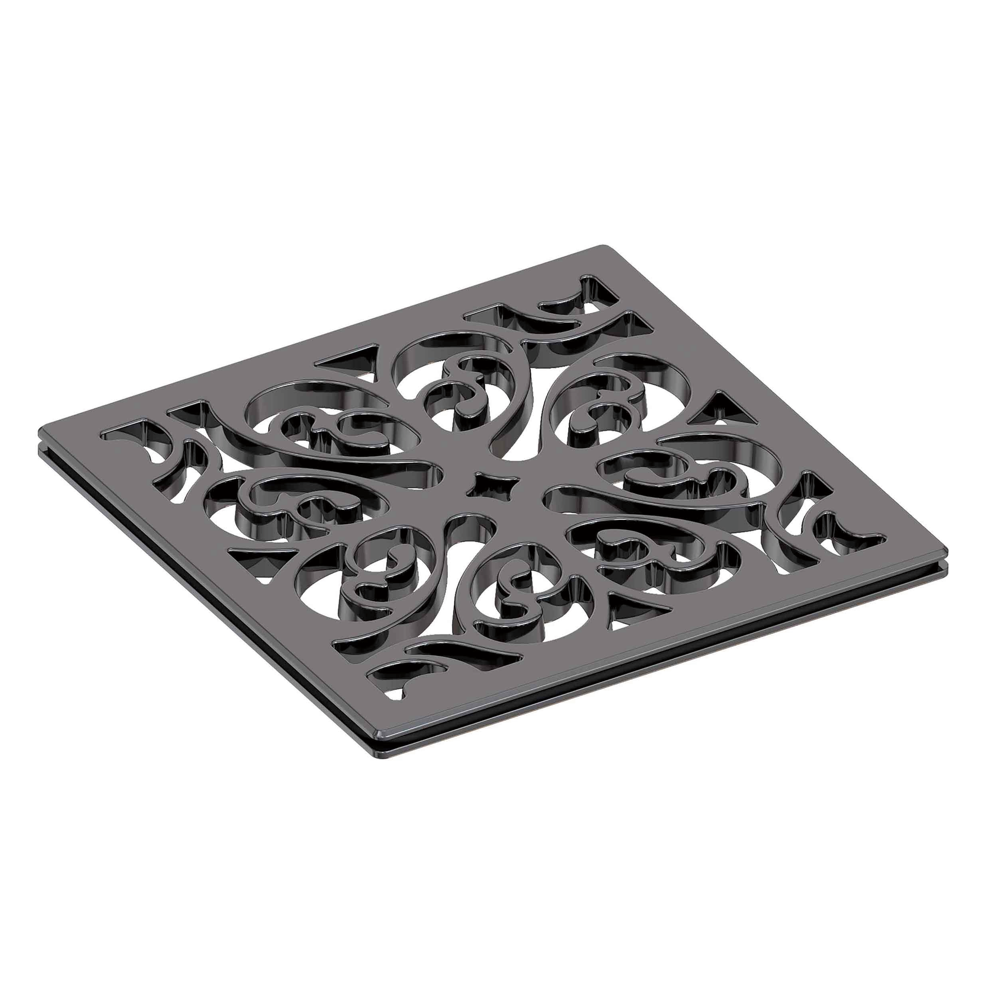 Newport Brass 4 inch Square Floral Design Shower Drain