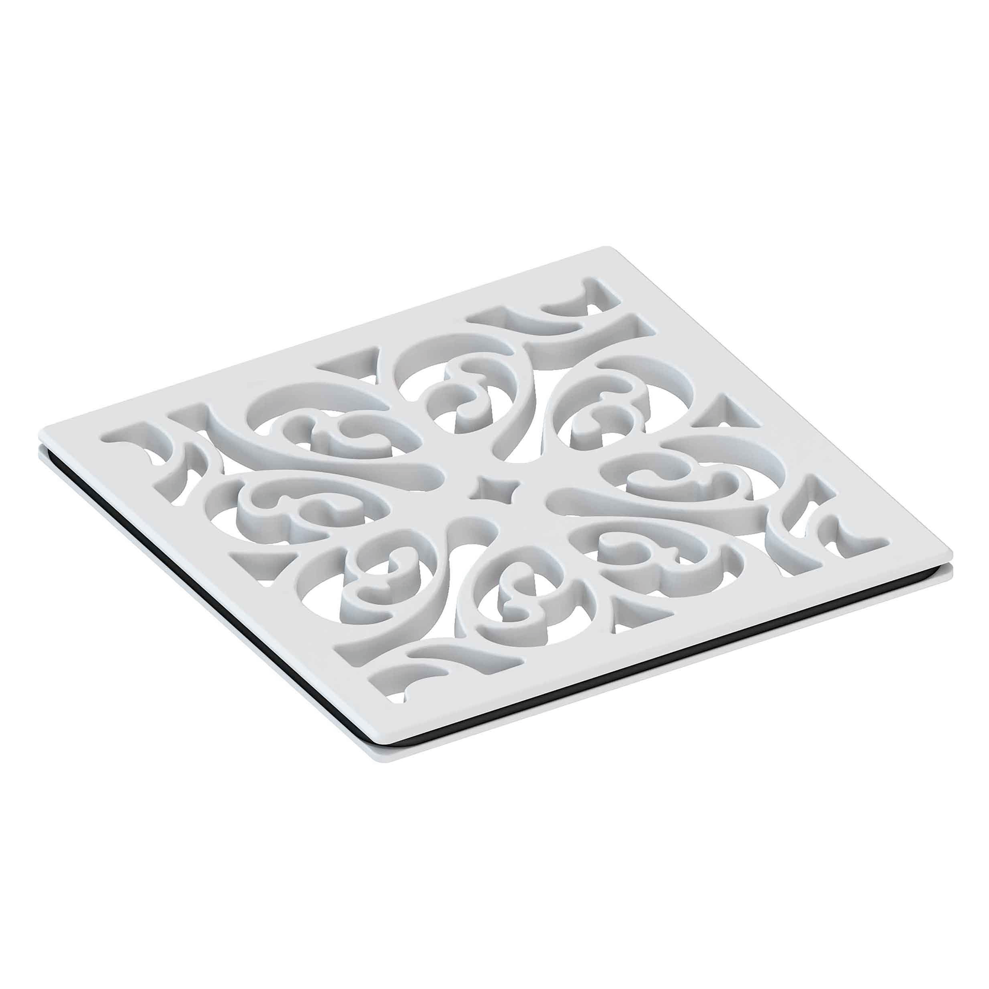 Newport Brass 4 inch Square Floral Design Shower Drain