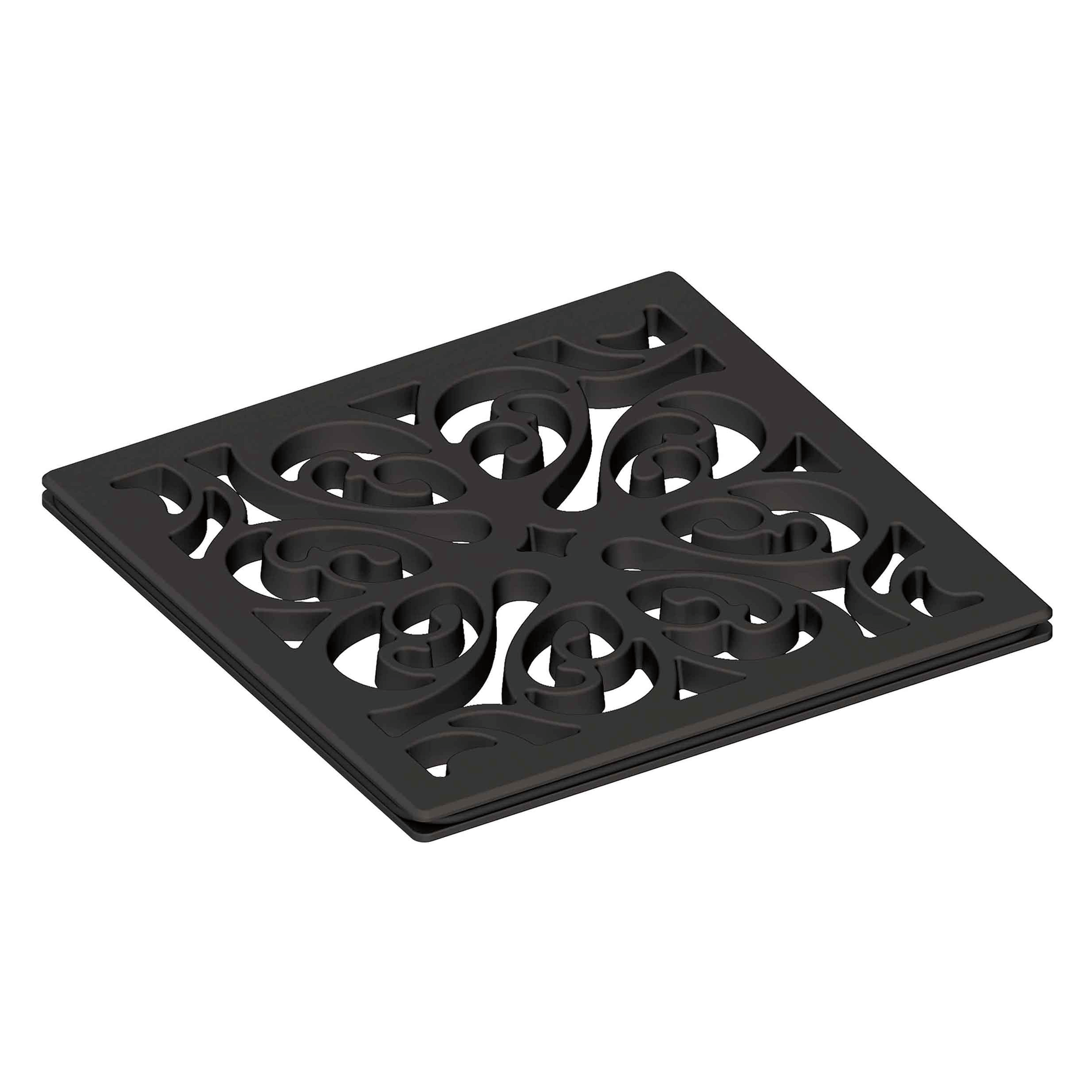 Newport Brass 4 inch Square Floral Design Shower Drain