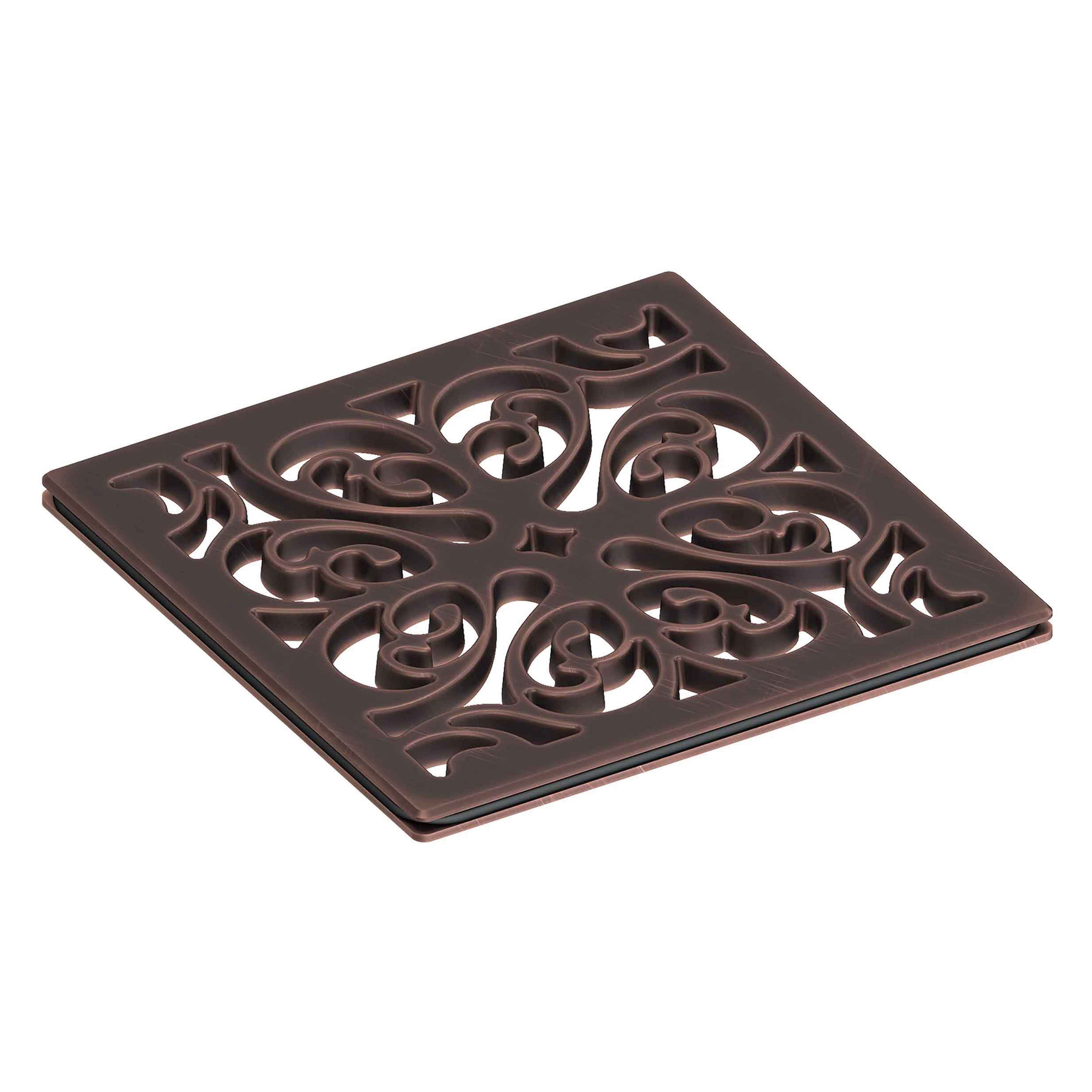 Newport Brass 4 inch Square Floral Design Shower Drain