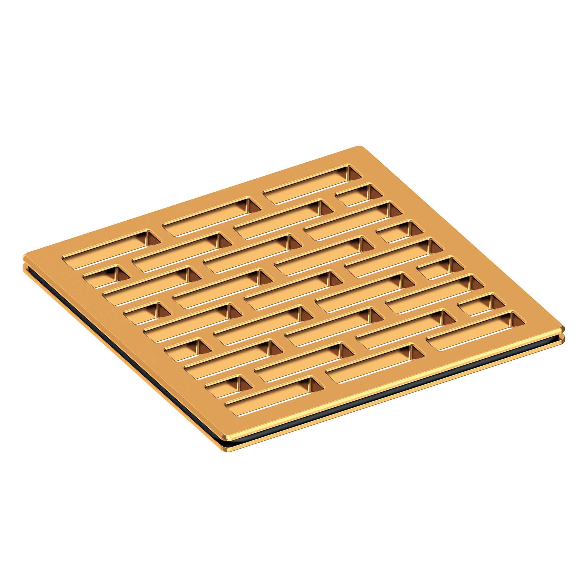 Newport Brass 4 inch Square Lined Design Shower Drain