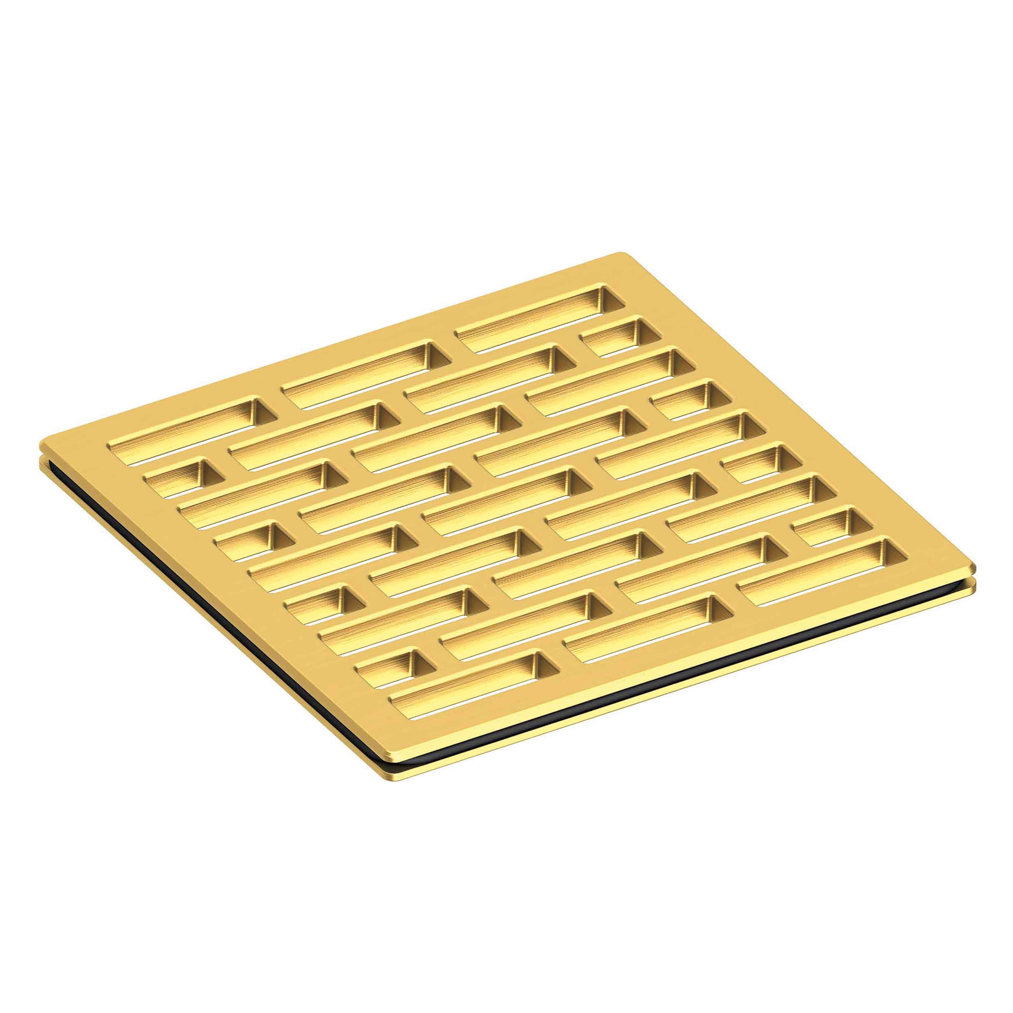 Newport Brass 4 inch Square Lined Design Shower Drain