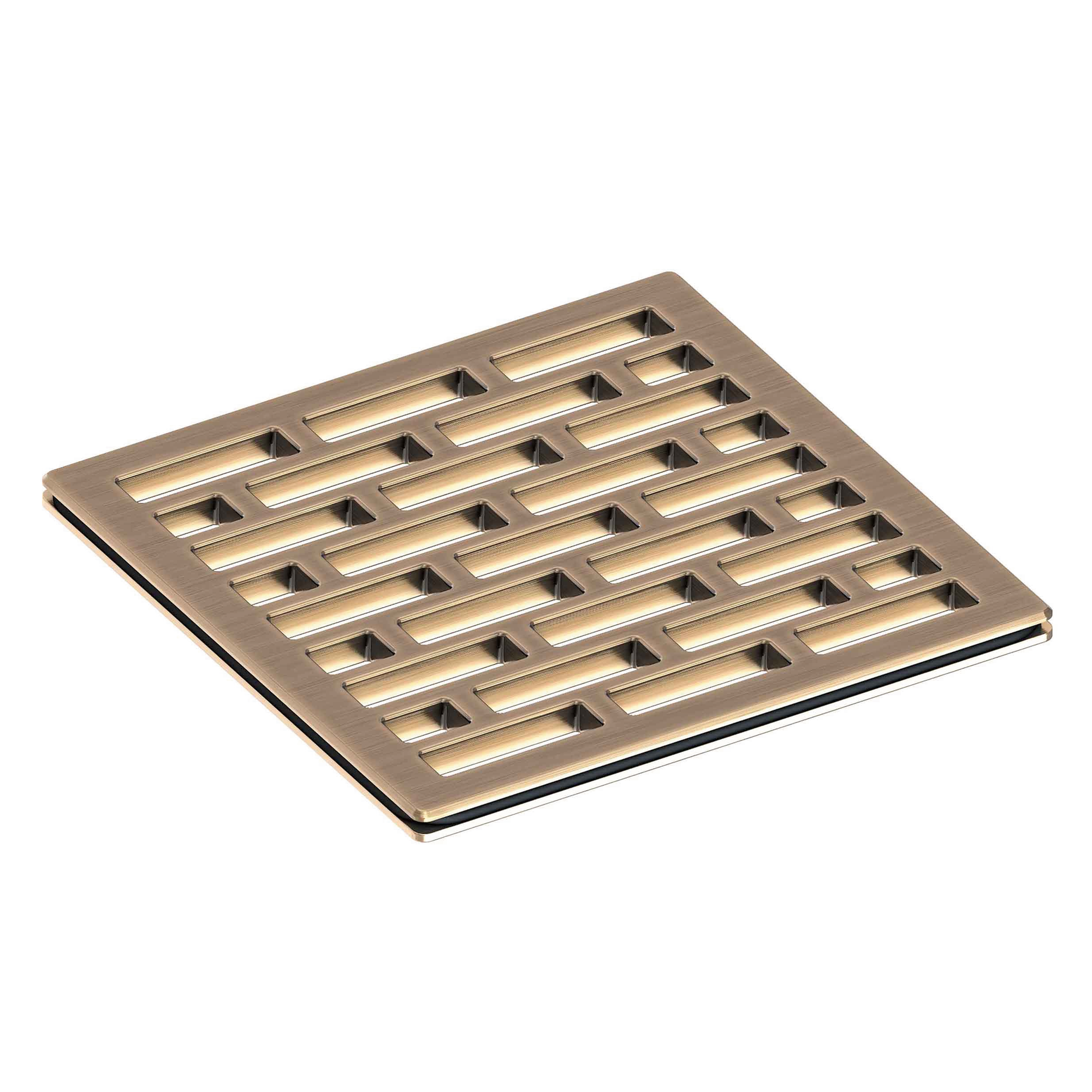 Newport Brass 4 inch Square Lined Design Shower Drain