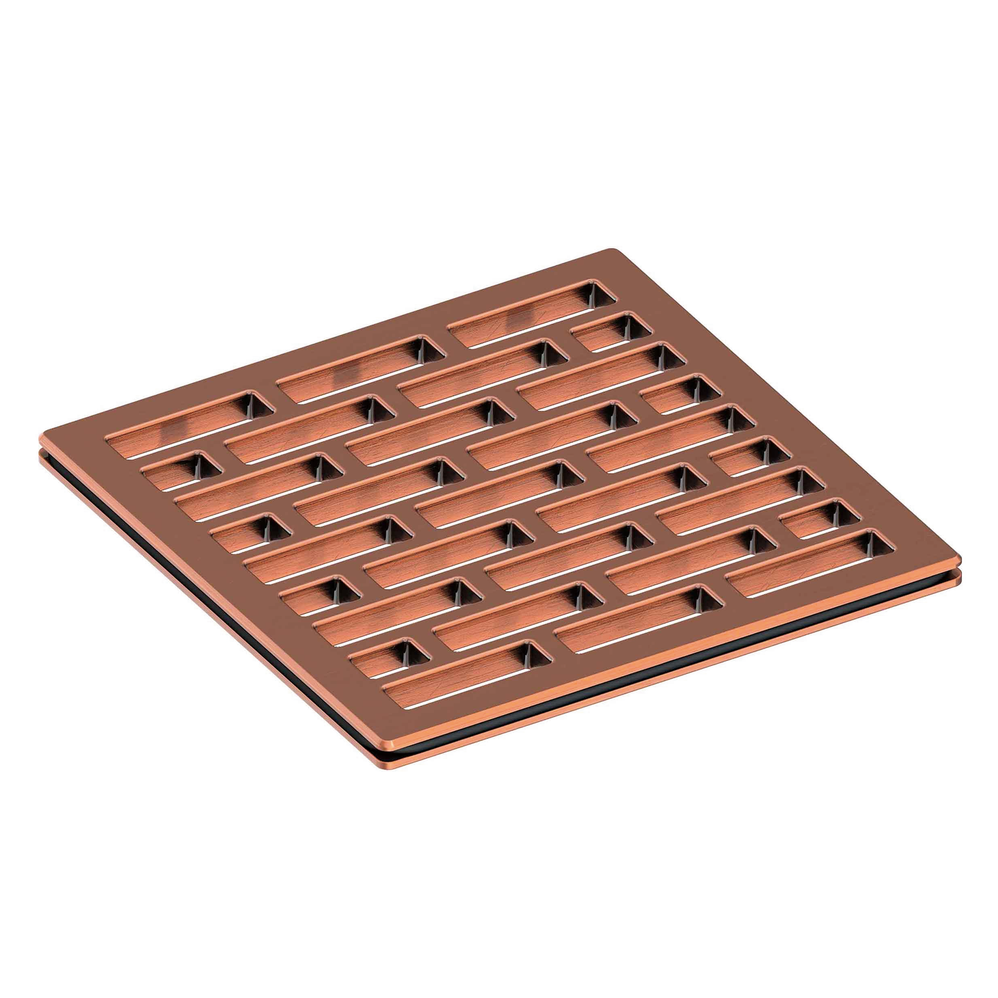 Newport Brass 4 inch Square Lined Design Shower Drain