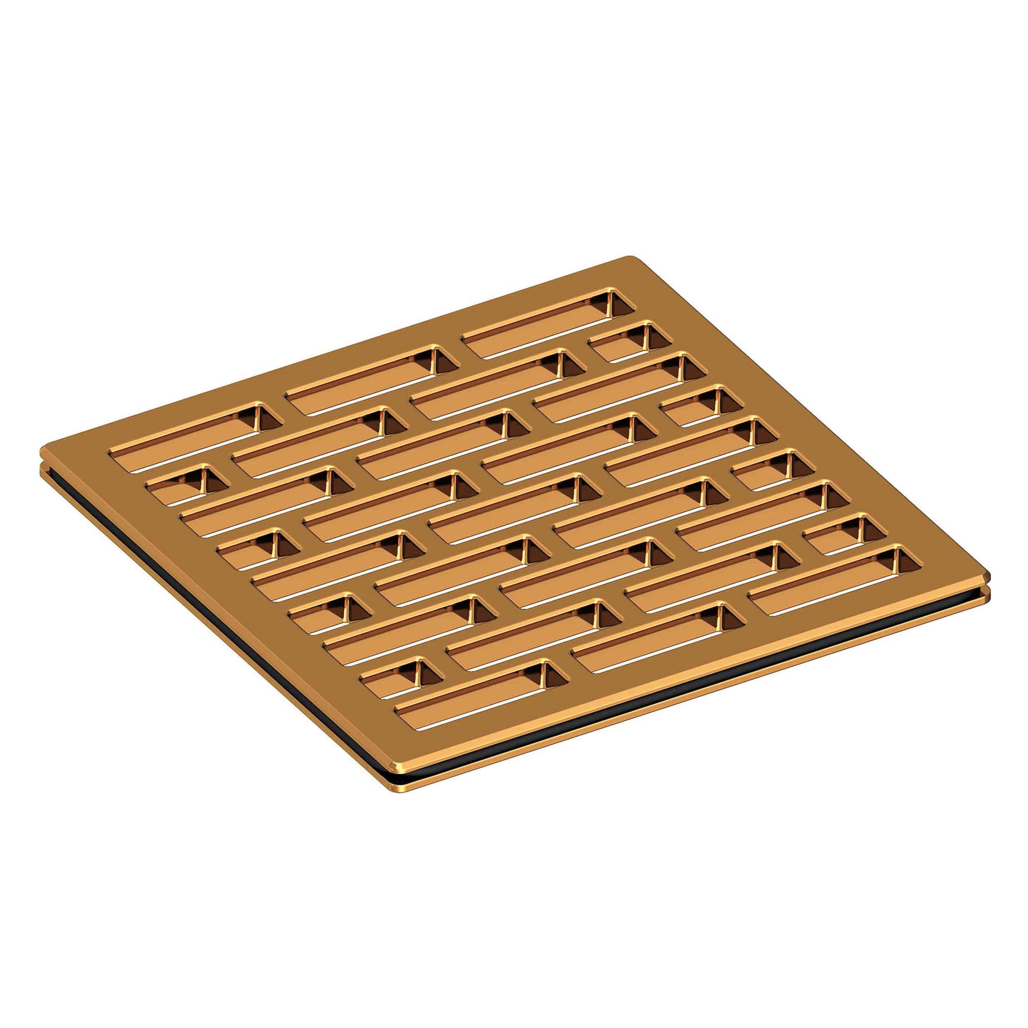 Newport Brass 4 inch Square Lined Design Shower Drain