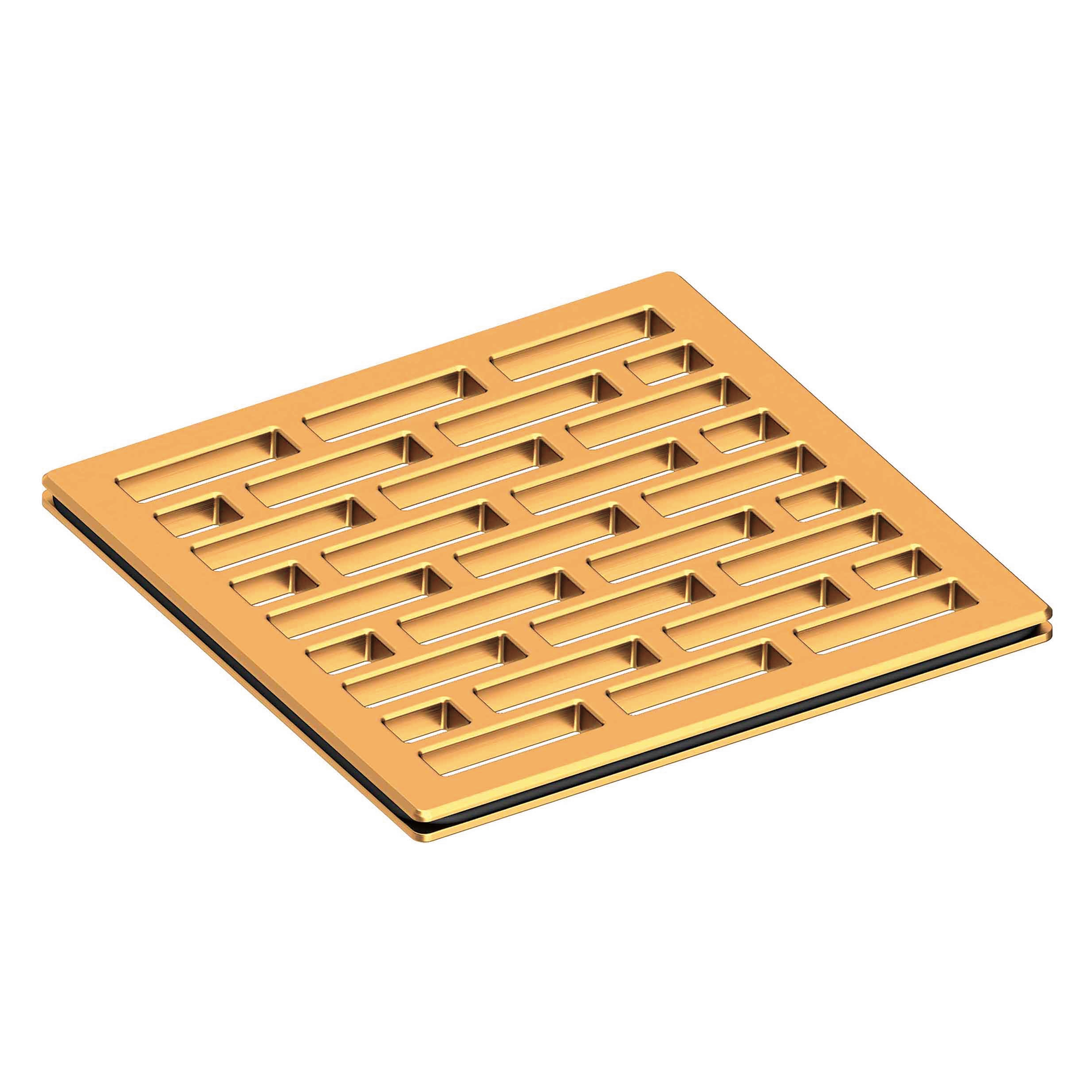 Newport Brass 4 inch Square Lined Design Shower Drain