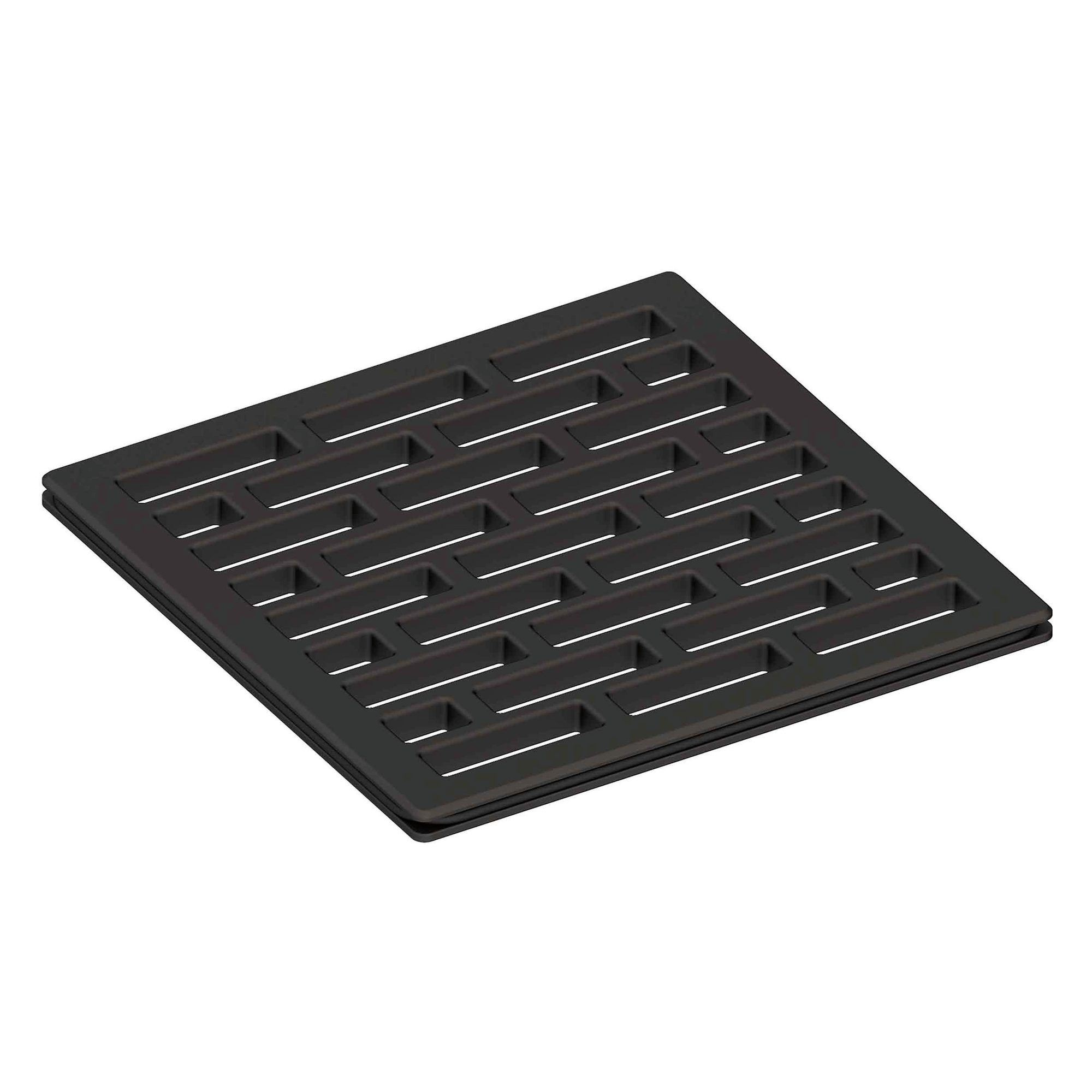 Newport Brass 4 inch Square Lined Design Shower Drain