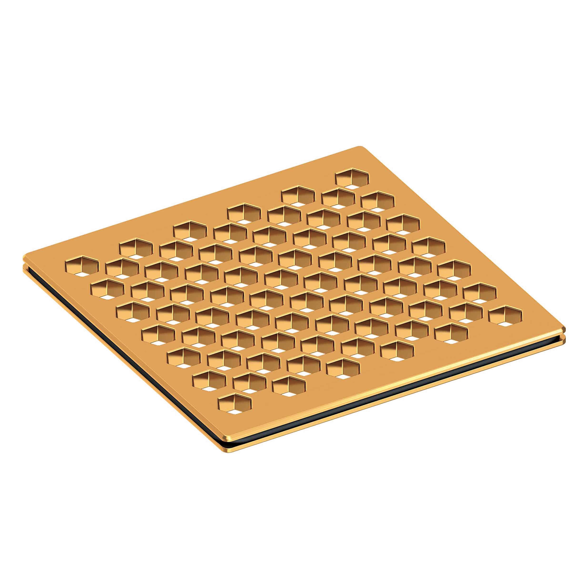 Newport Brass 4 inch Square Hex Design Shower Drain