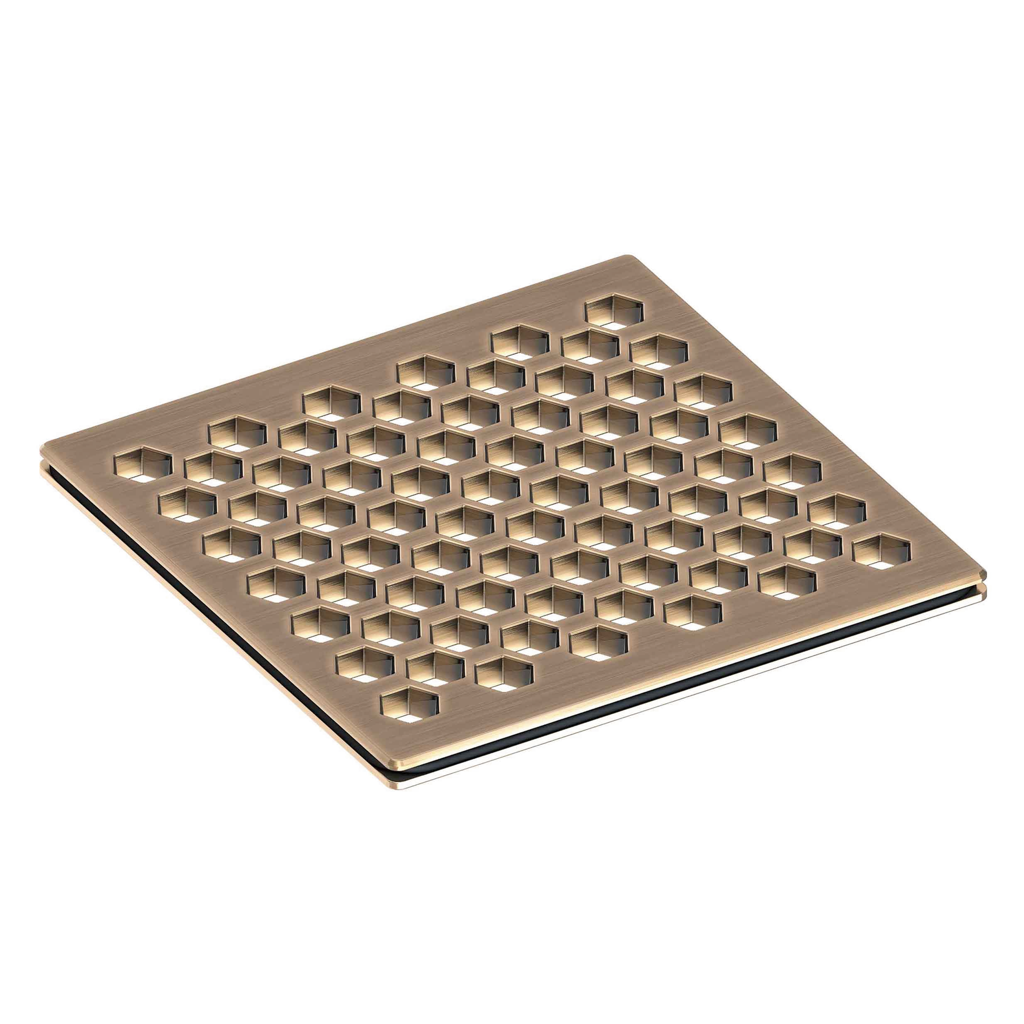 Newport Brass 4 inch Square Hex Design Shower Drain