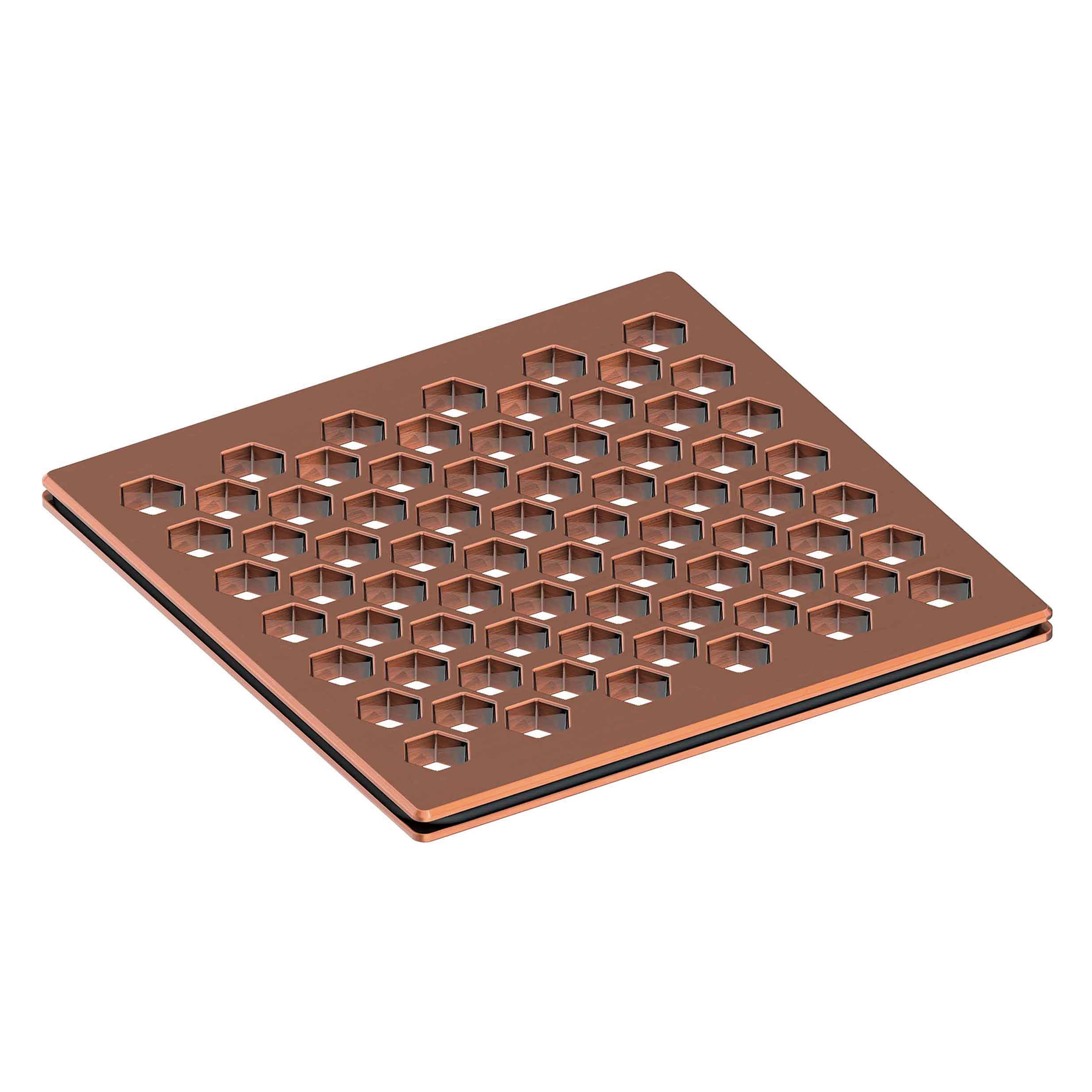 Newport Brass 4 inch Square Hex Design Shower Drain