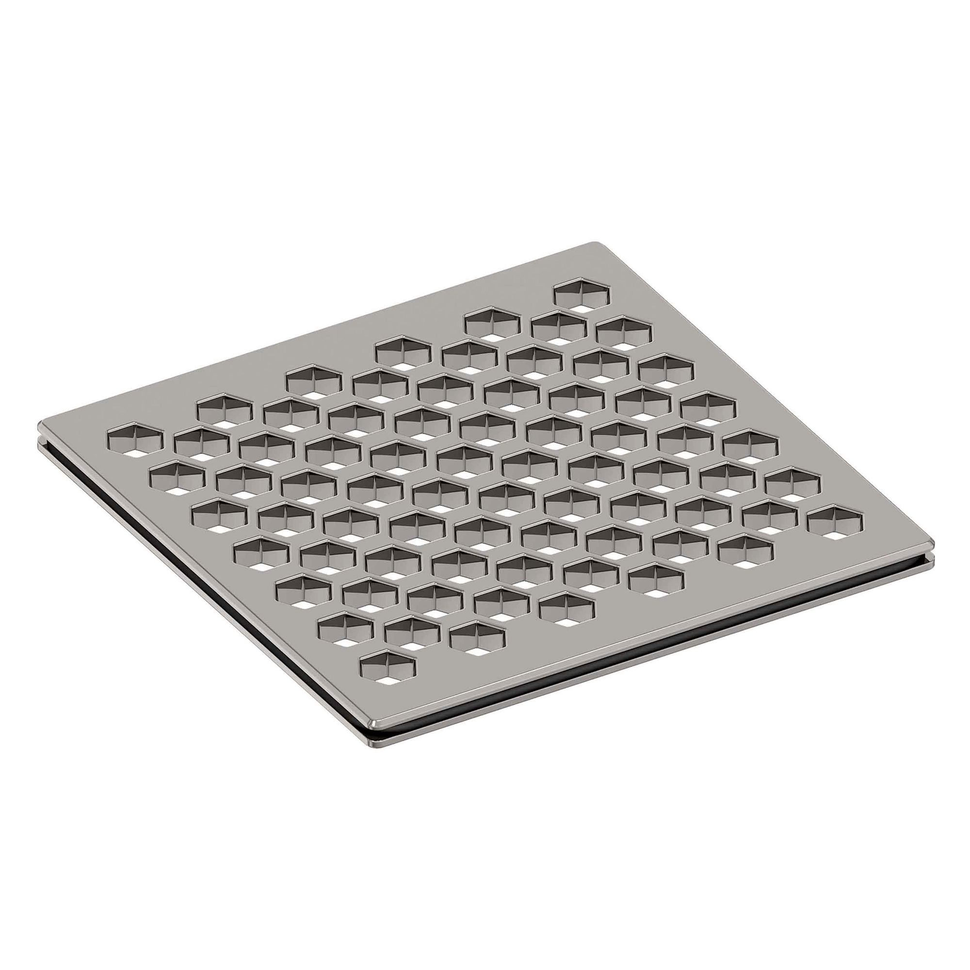 Newport Brass 4 inch Square Hex Design Shower Drain