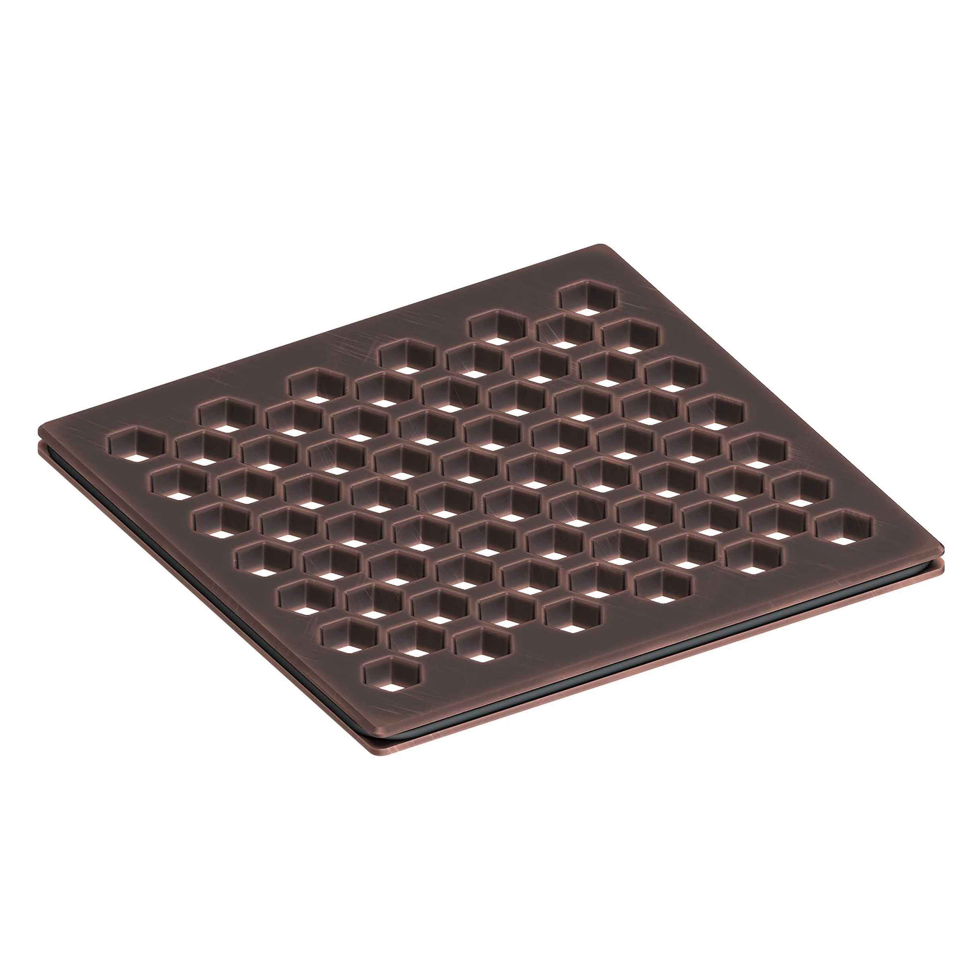 Newport Brass 4 inch Square Hex Design Shower Drain