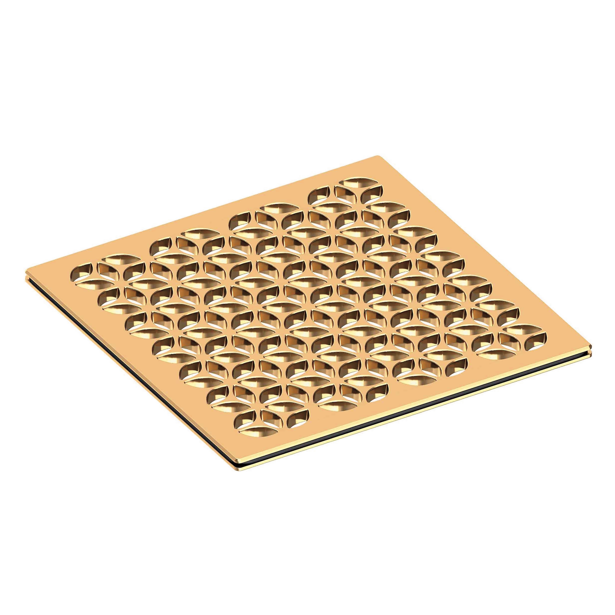 Newport Brass 6 inch Square Circular Design Shower Drain Grid