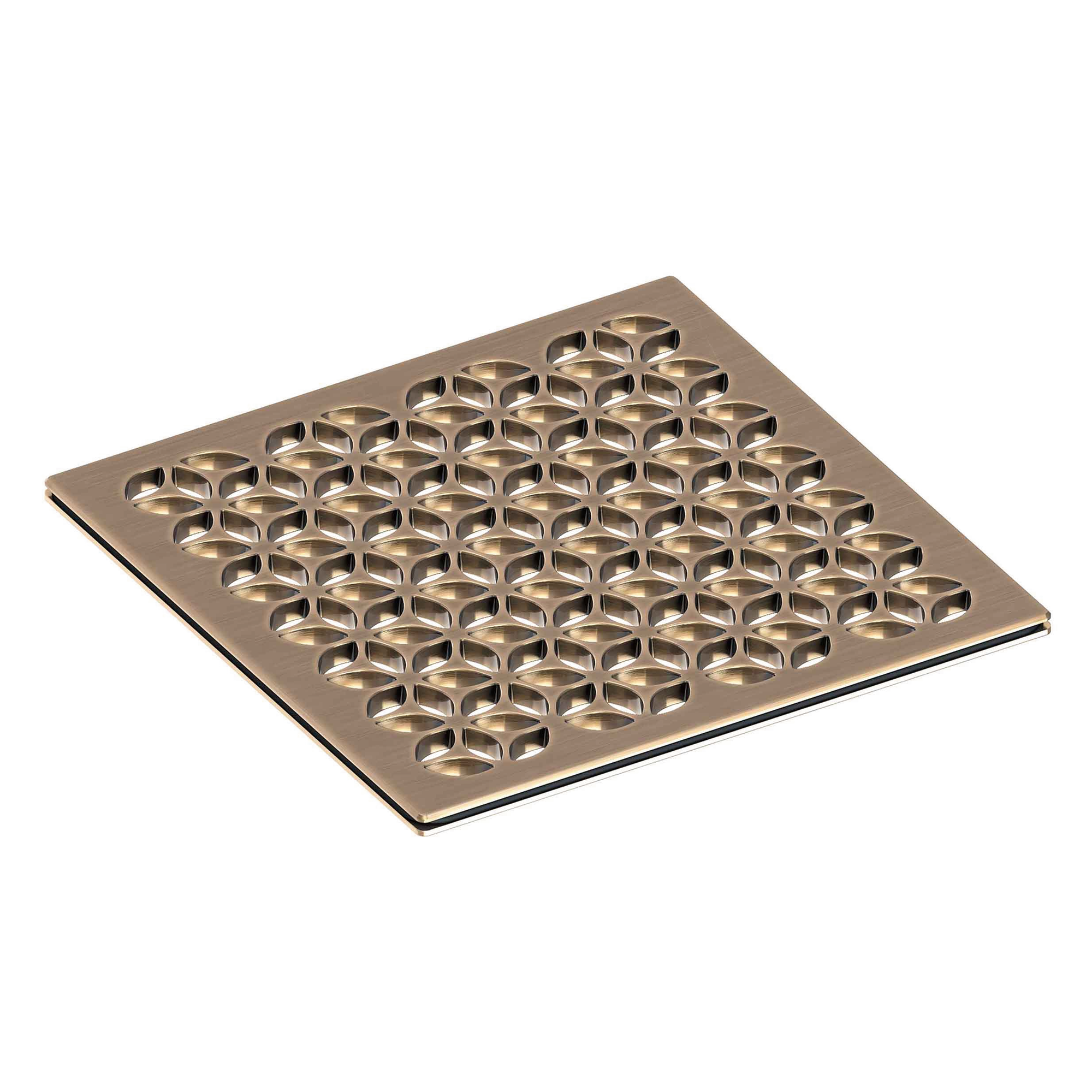 Newport Brass 6 inch Square Circular Design Shower Drain Grid