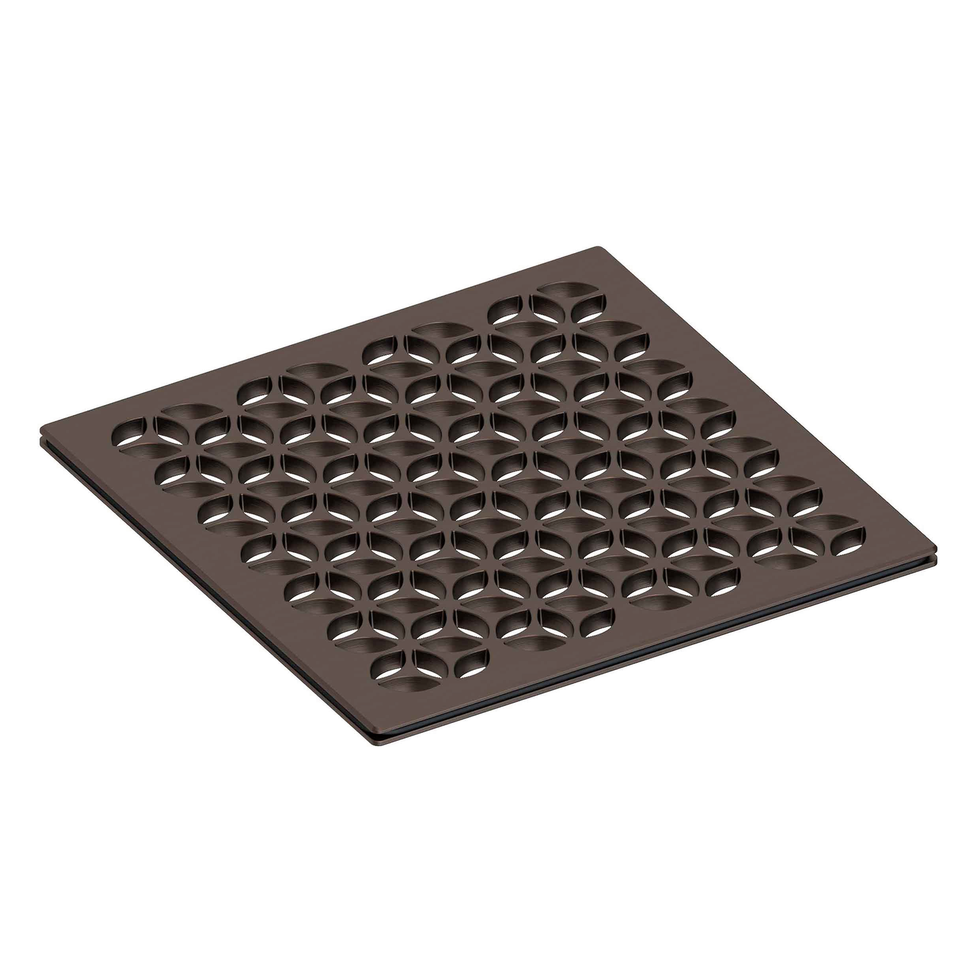 Newport Brass 6 inch Square Circular Design Shower Drain Grid