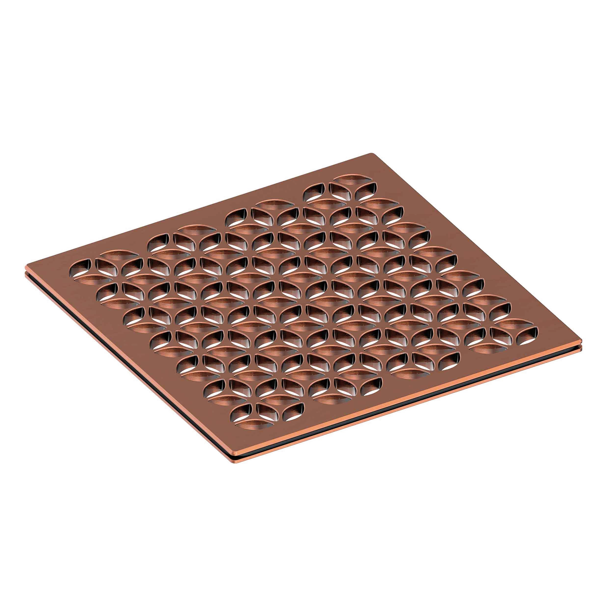 Newport Brass 6 inch Square Circular Design Shower Drain Grid