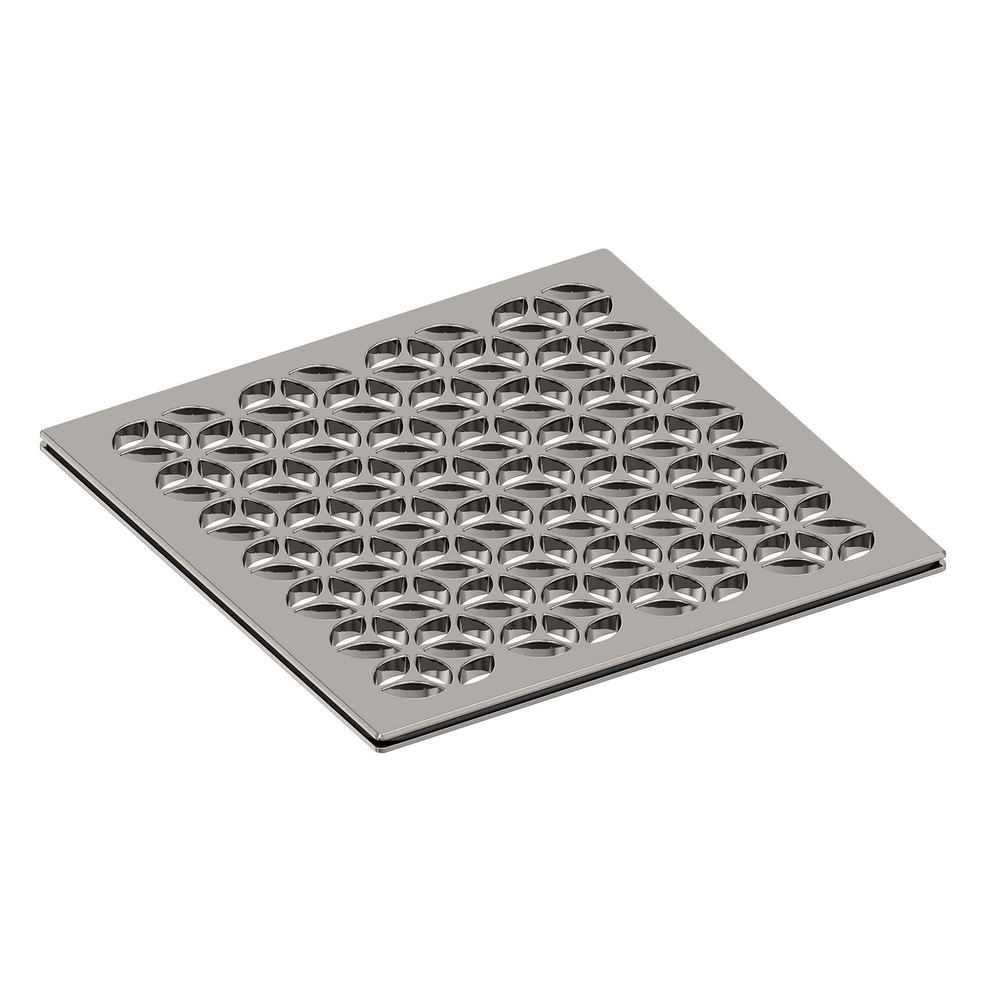 Newport Brass 6 inch Square Circular Design Shower Drain Grid