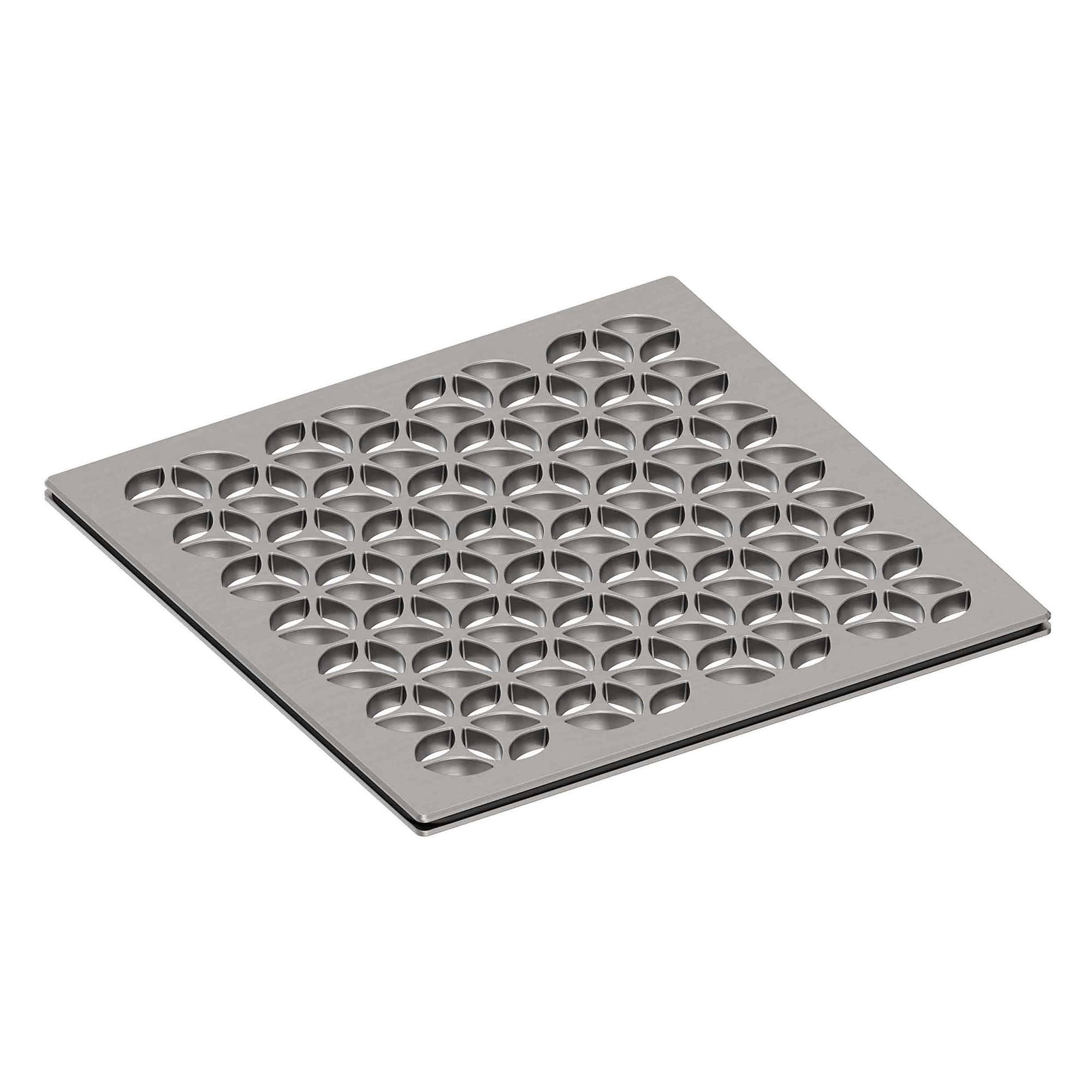 Newport Brass 6 inch Square Circular Design Shower Drain Grid