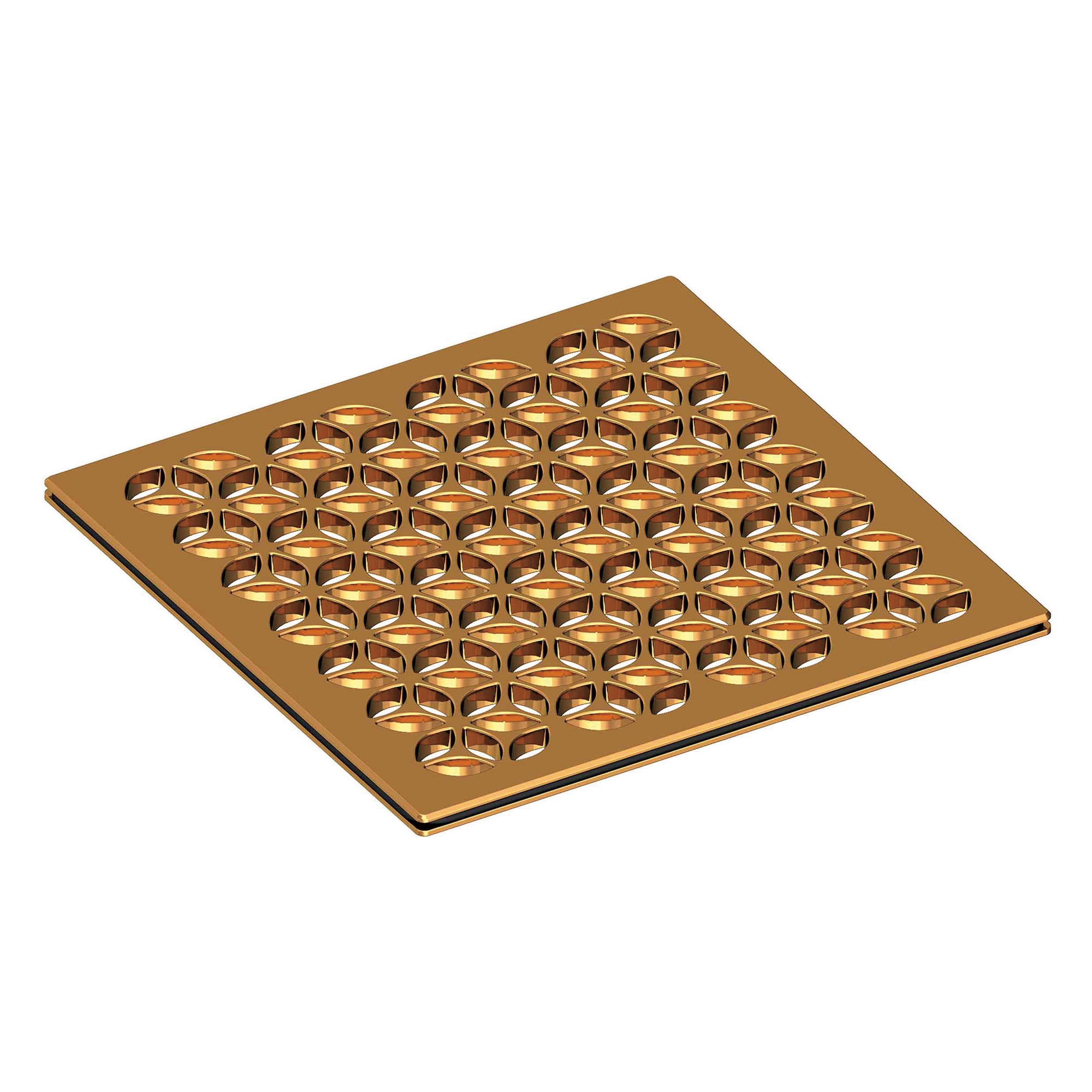 Newport Brass 6 inch Square Circular Design Shower Drain Grid