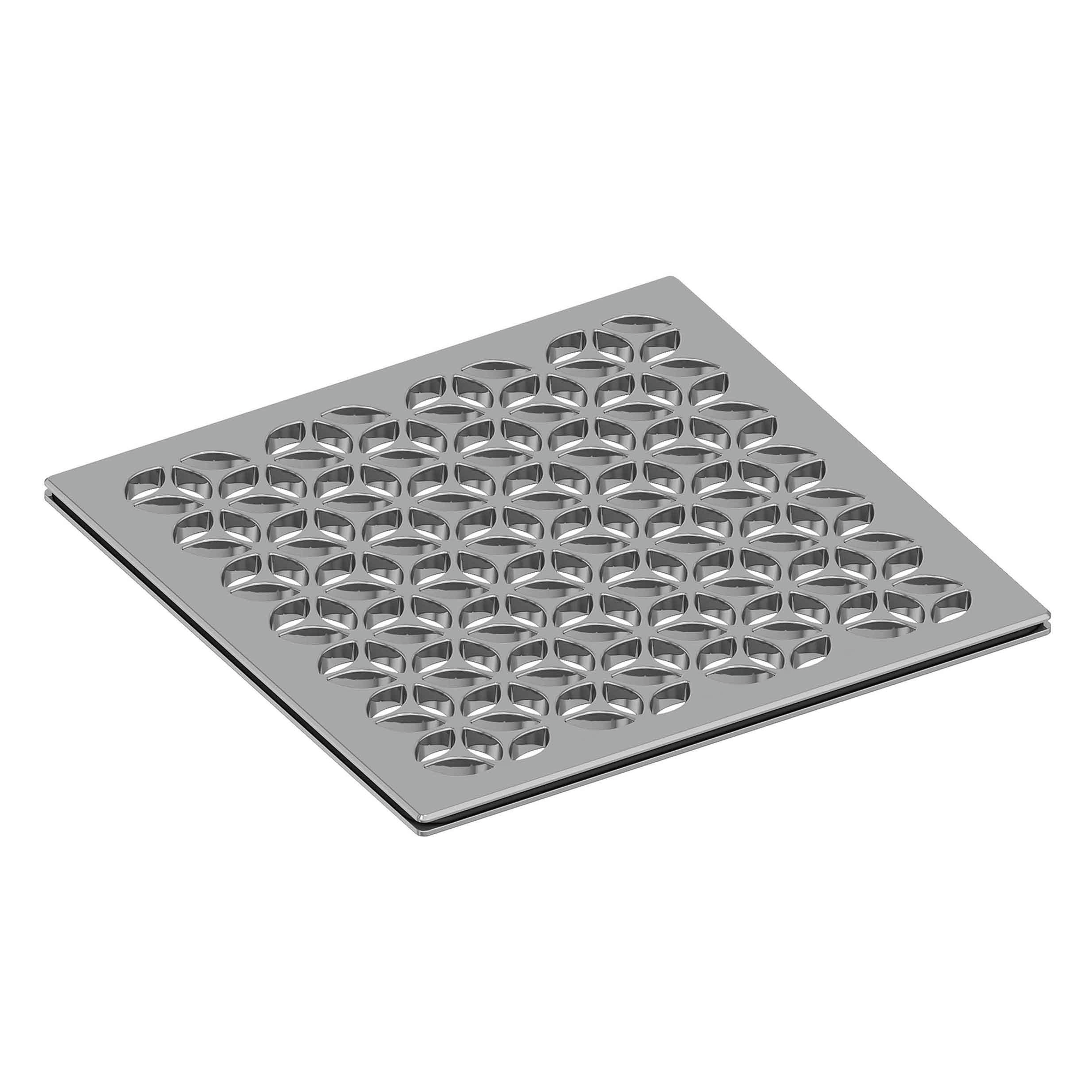 Newport Brass 6 inch Square Circular Design Shower Drain Grid