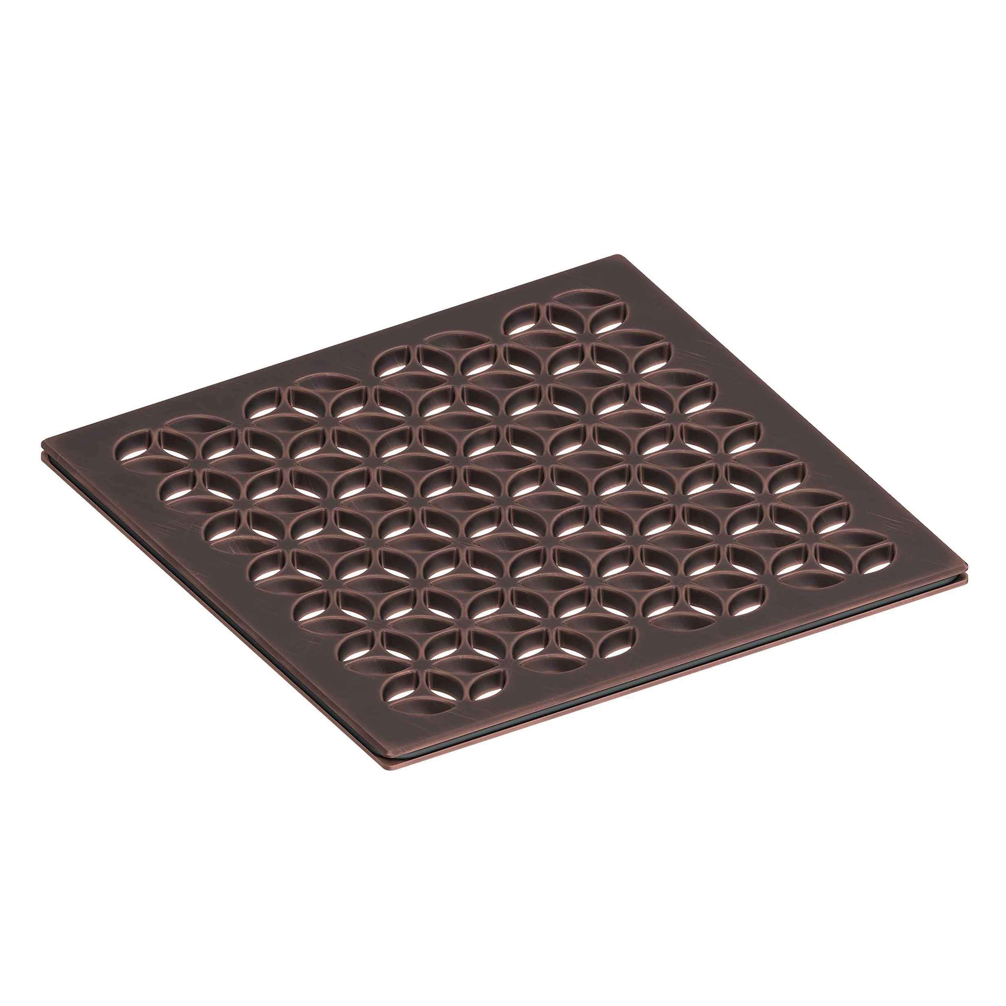 Newport Brass 6 inch Square Circular Design Shower Drain Grid