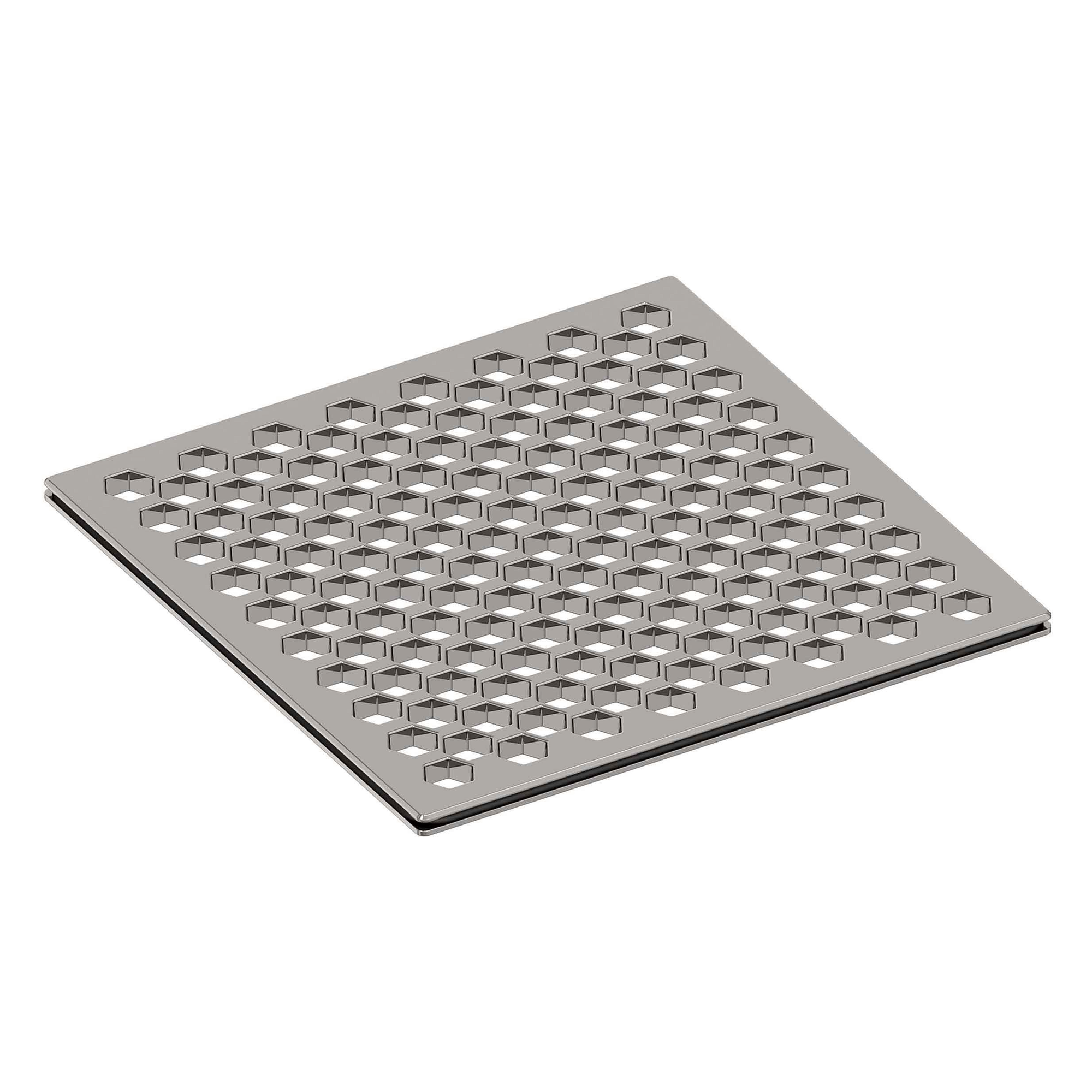 Newport Brass 6 inch Square Hex Design Shower Drain Grid