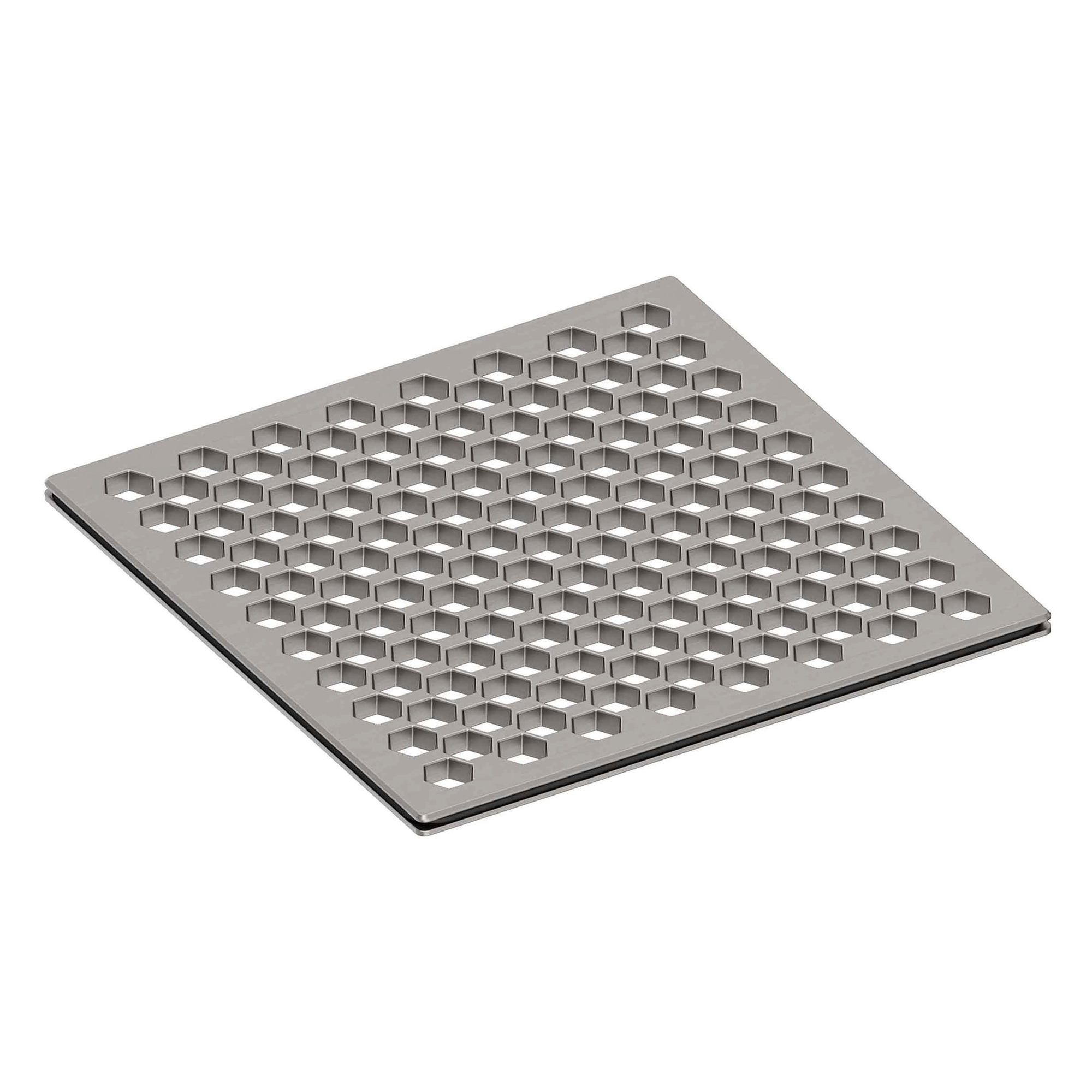 Newport Brass 6 inch Square Hex Design Shower Drain Grid