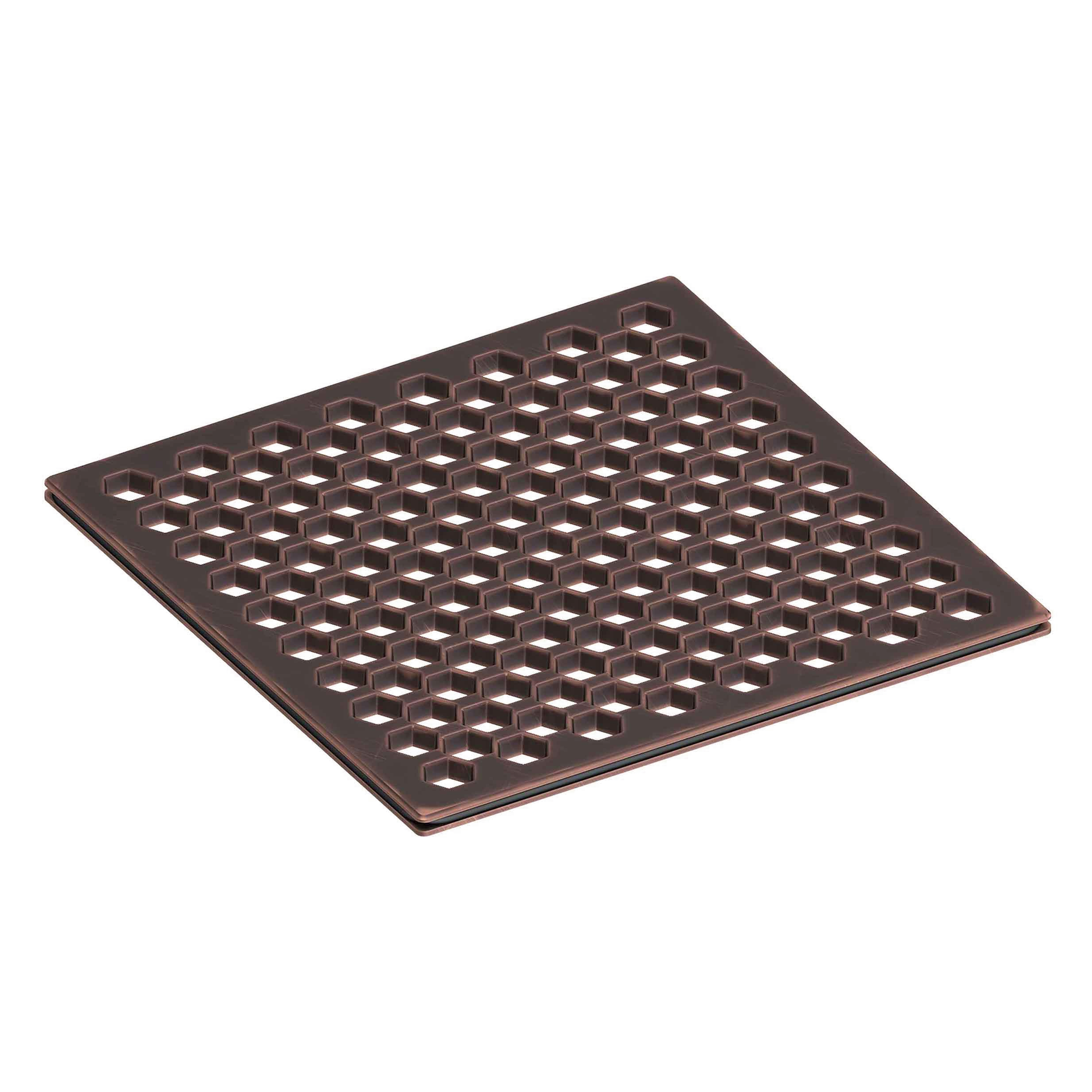 Newport Brass 6 inch Square Hex Design Shower Drain Grid