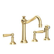 Newport Brass Jacobean 1.8 GPM Widespread Kitchen Faucet with Side Spray