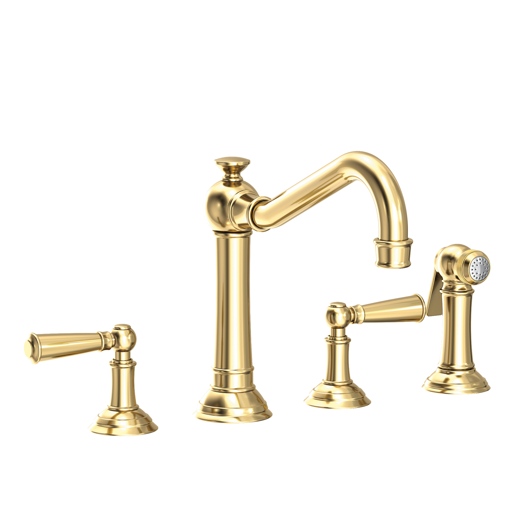 Newport Brass Jacobean 1.8 GPM Widespread Kitchen Faucet with Side Spray