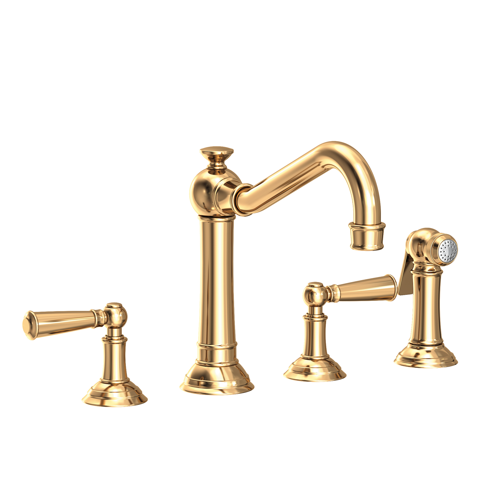 Newport Brass Jacobean 1.8 GPM Widespread Kitchen Faucet with Side Spray