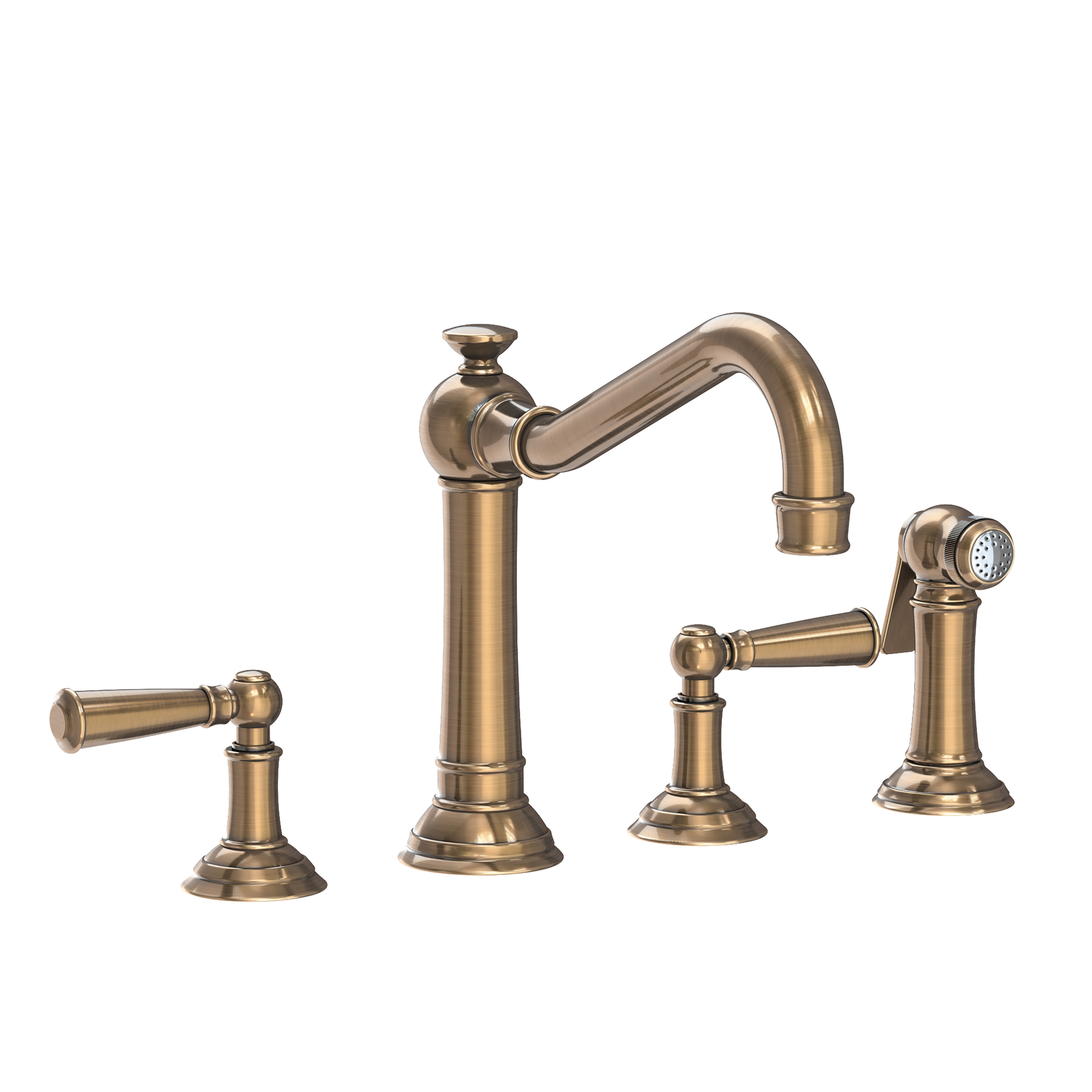 Newport Brass Jacobean 1.8 GPM Widespread Kitchen Faucet with Side Spray