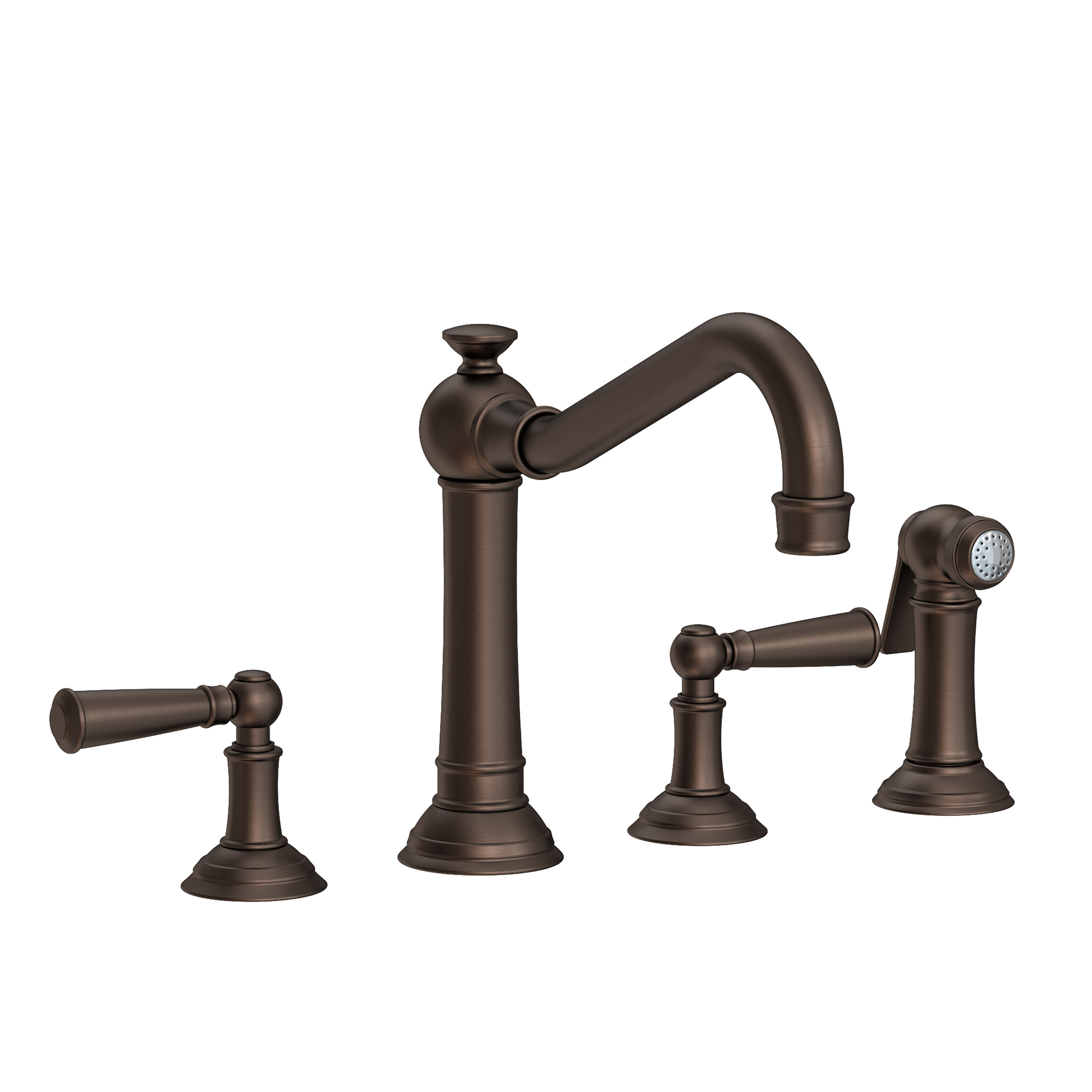 Newport Brass Jacobean 1.8 GPM Widespread Kitchen Faucet with Side Spray