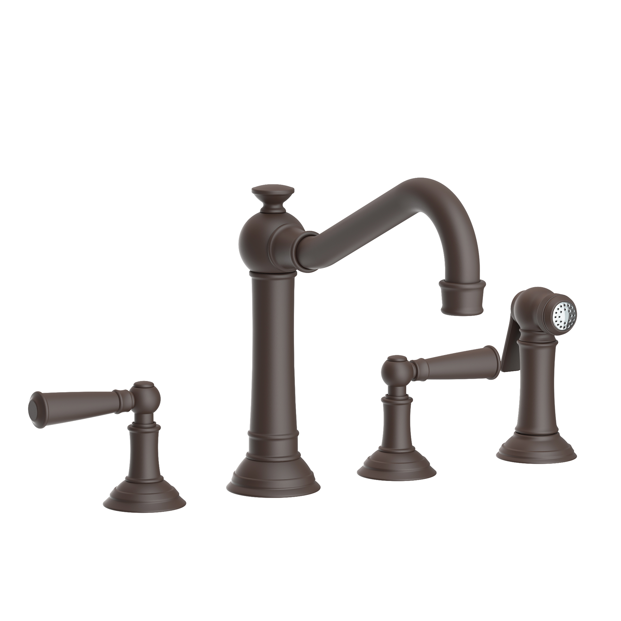 Newport Brass Jacobean 1.8 GPM Widespread Kitchen Faucet with Side Spray