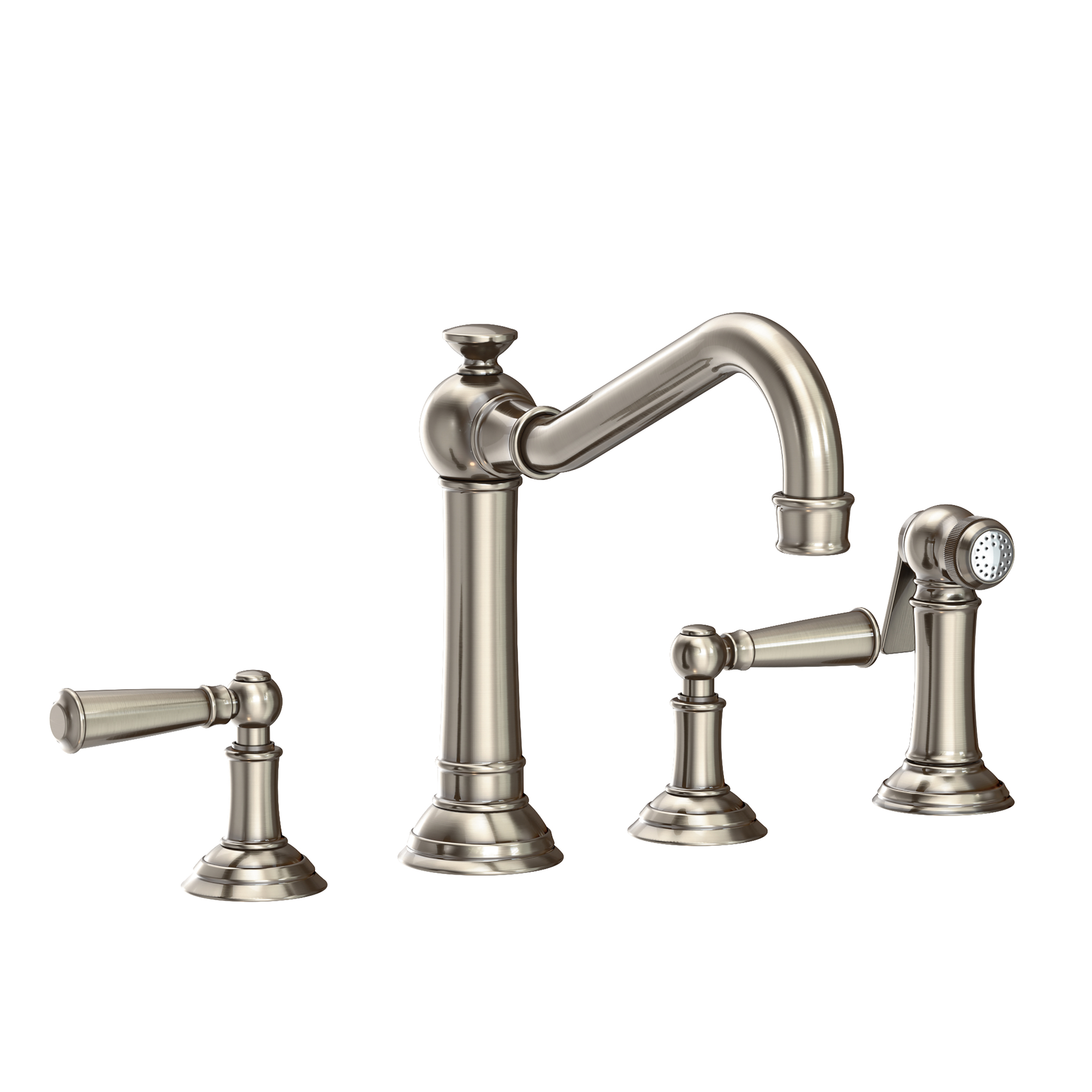 Newport Brass Jacobean 1.8 GPM Widespread Kitchen Faucet with Side Spray