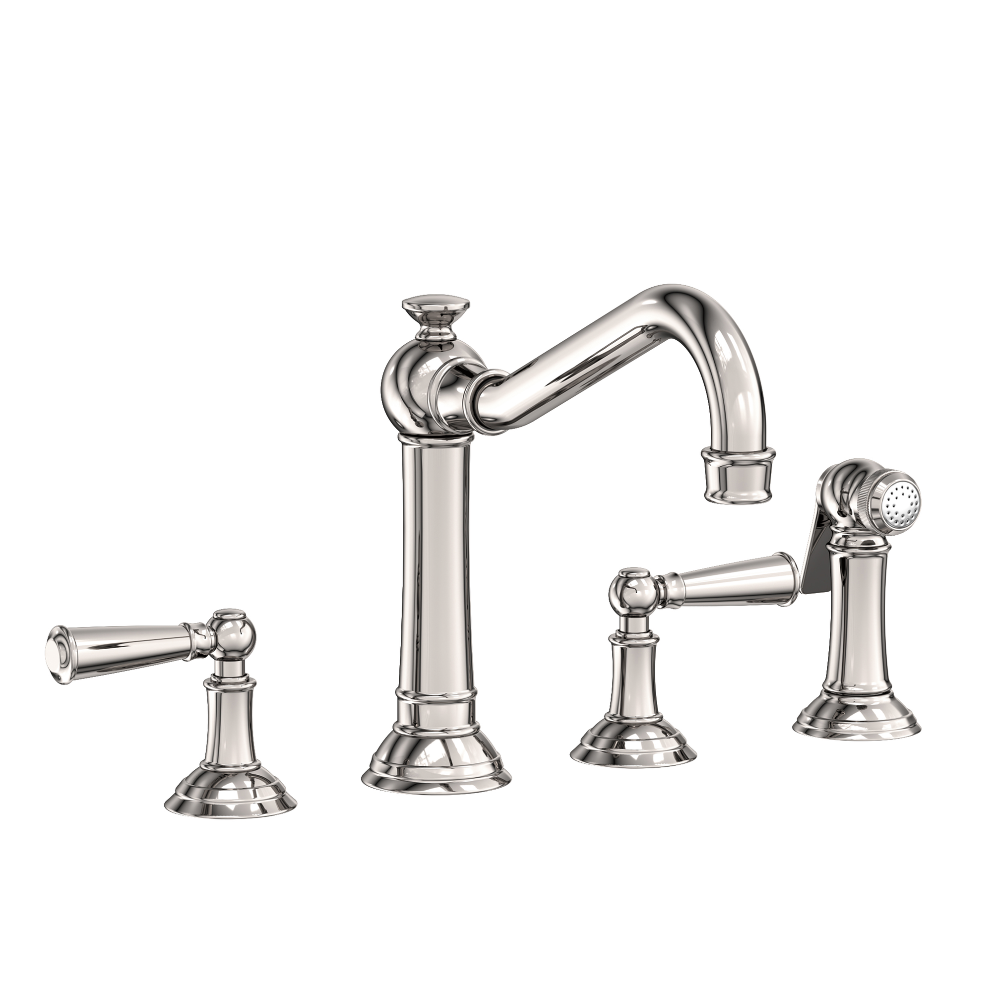 Newport Brass Jacobean 1.8 GPM Widespread Kitchen Faucet with Side Spray