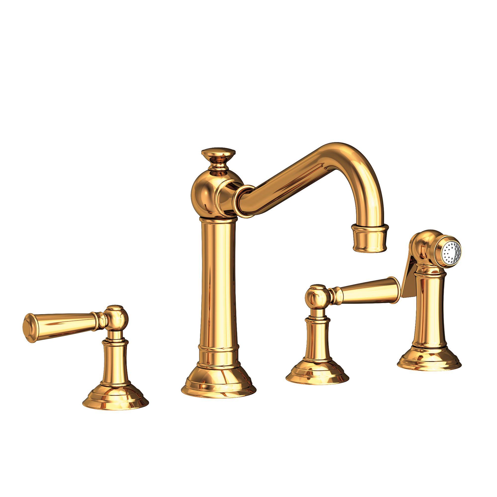 Newport Brass Jacobean 1.8 GPM Widespread Kitchen Faucet with Side Spray