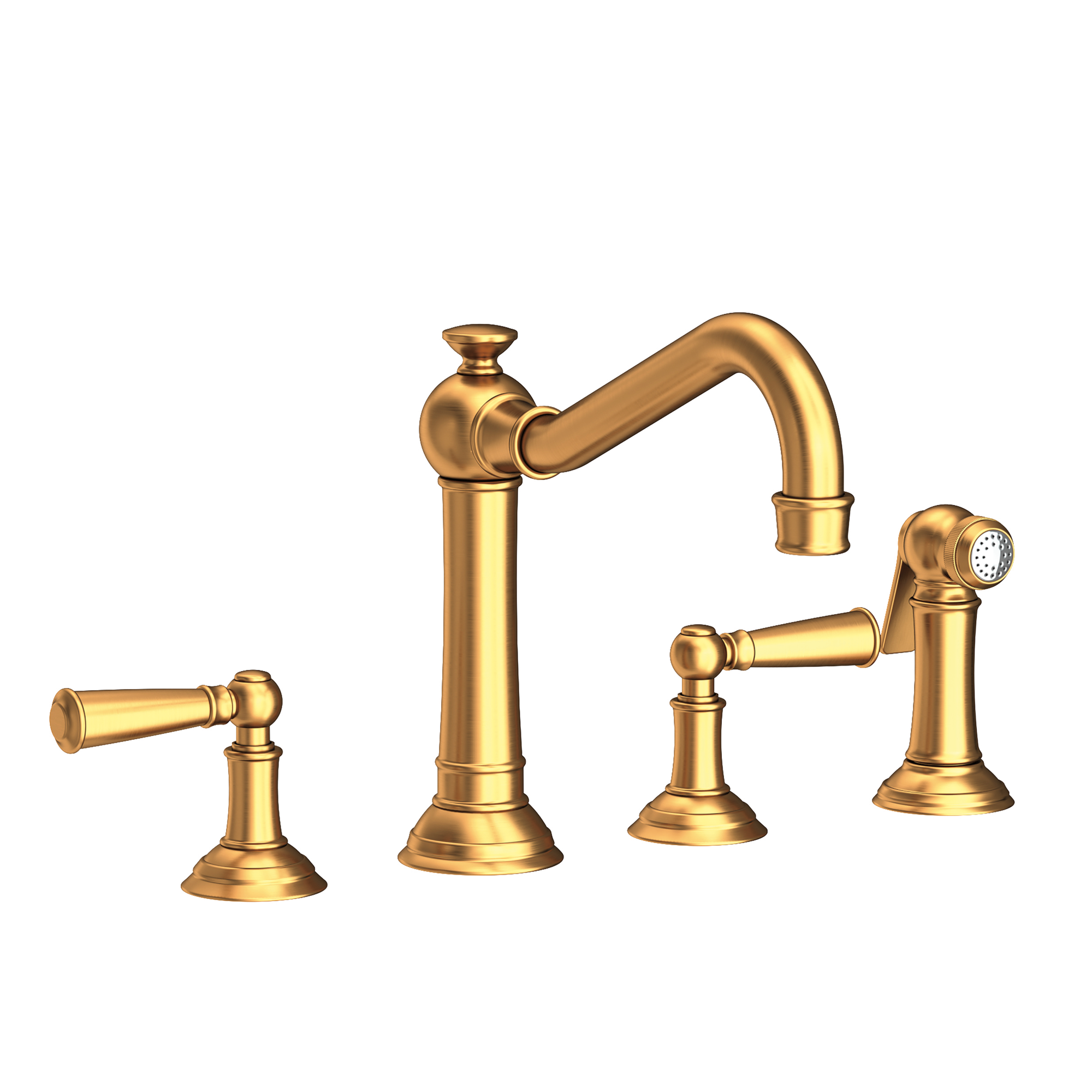 Newport Brass Jacobean 1.8 GPM Widespread Kitchen Faucet with Side Spray