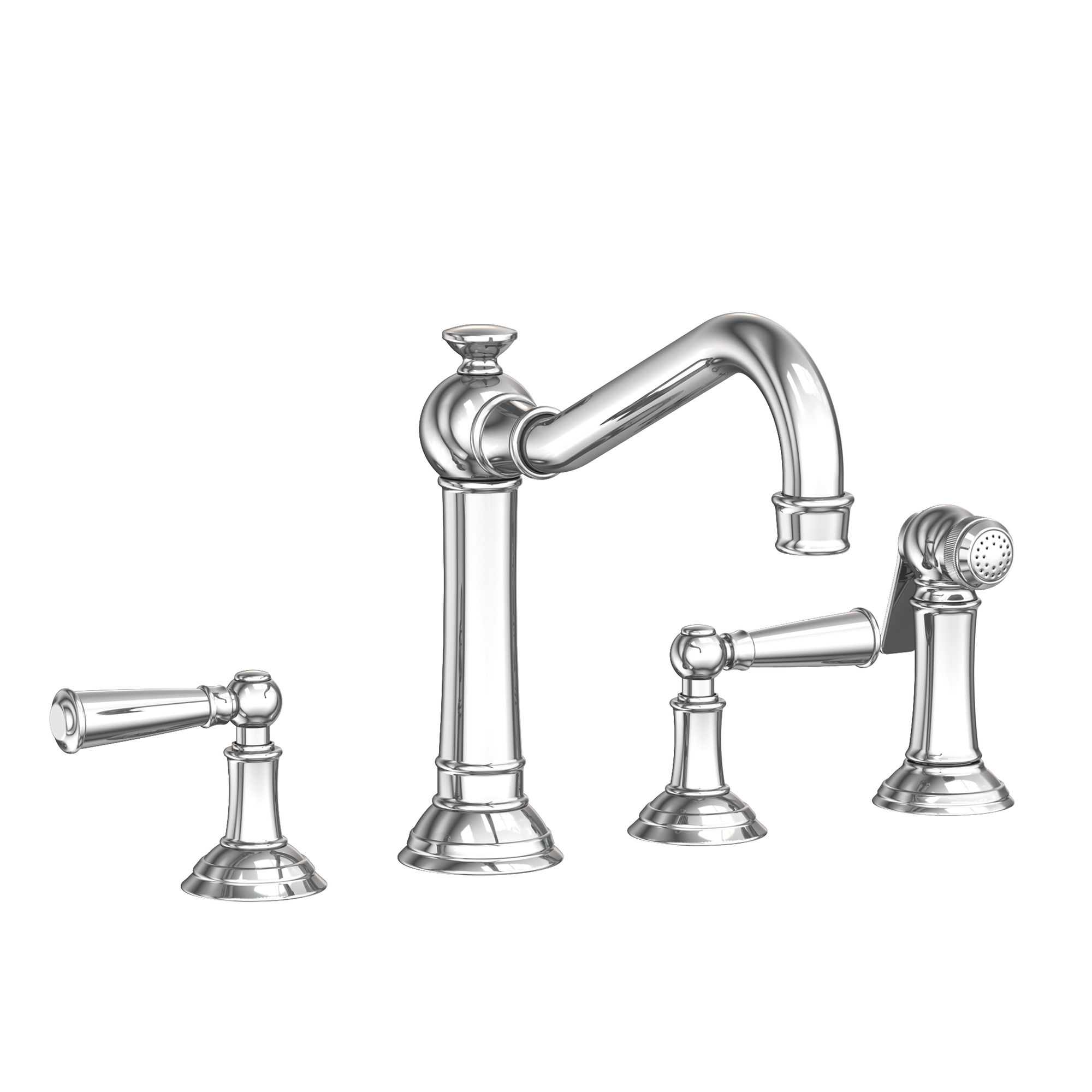 Newport Brass Jacobean 1.8 GPM Widespread Kitchen Faucet with Side Spray
