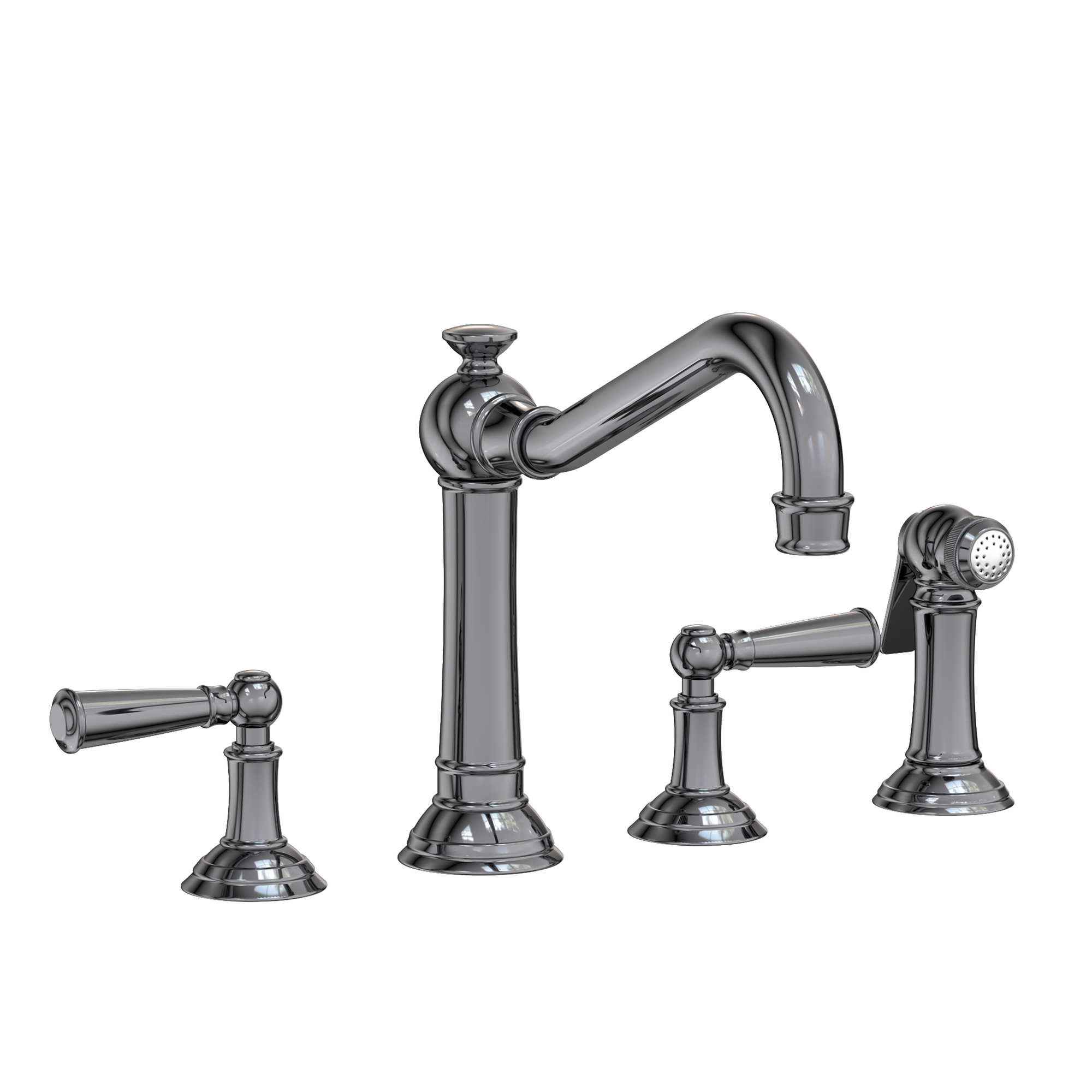 Newport Brass Jacobean 1.8 GPM Widespread Kitchen Faucet with Side Spray