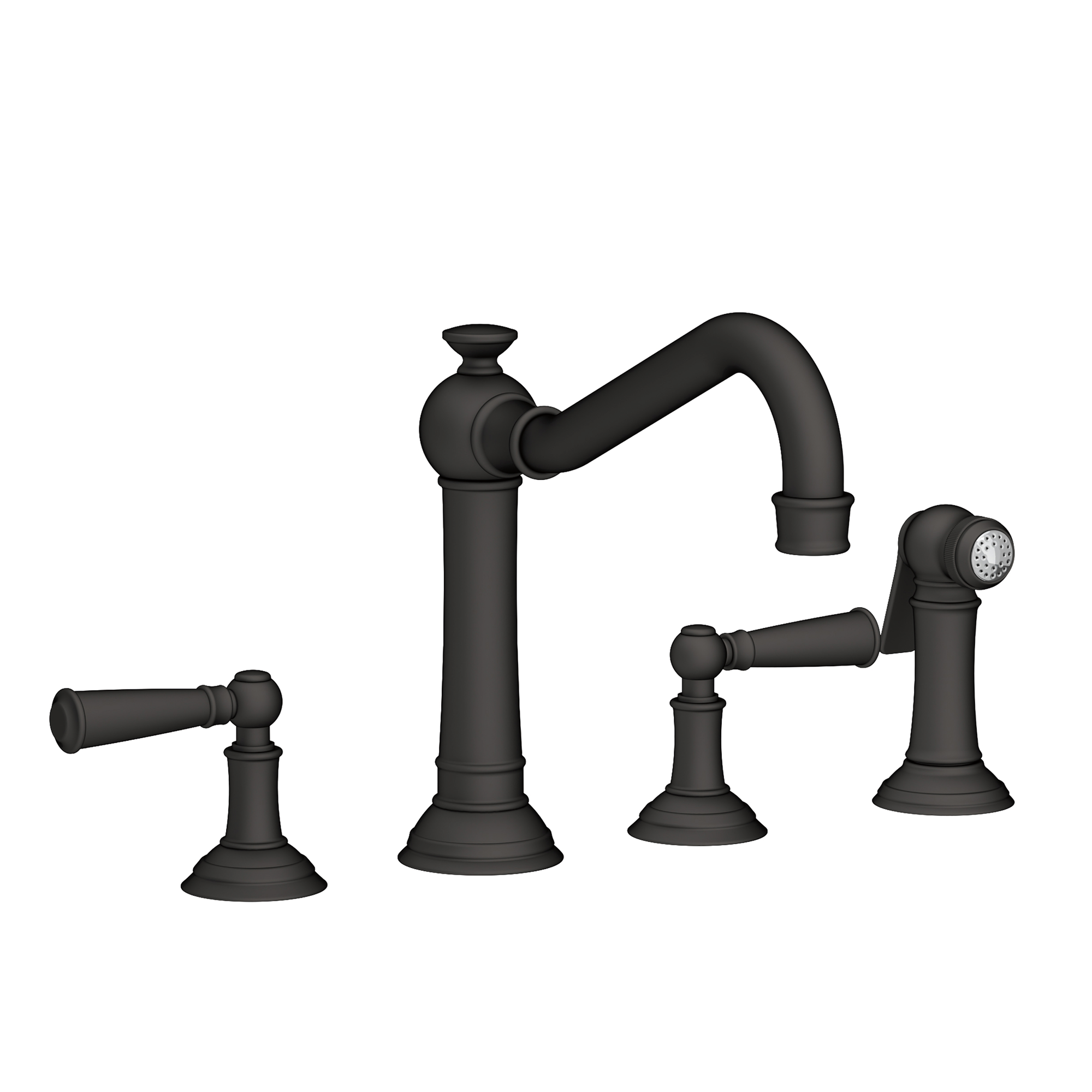 Newport Brass Jacobean 1.8 GPM Widespread Kitchen Faucet with Side Spray