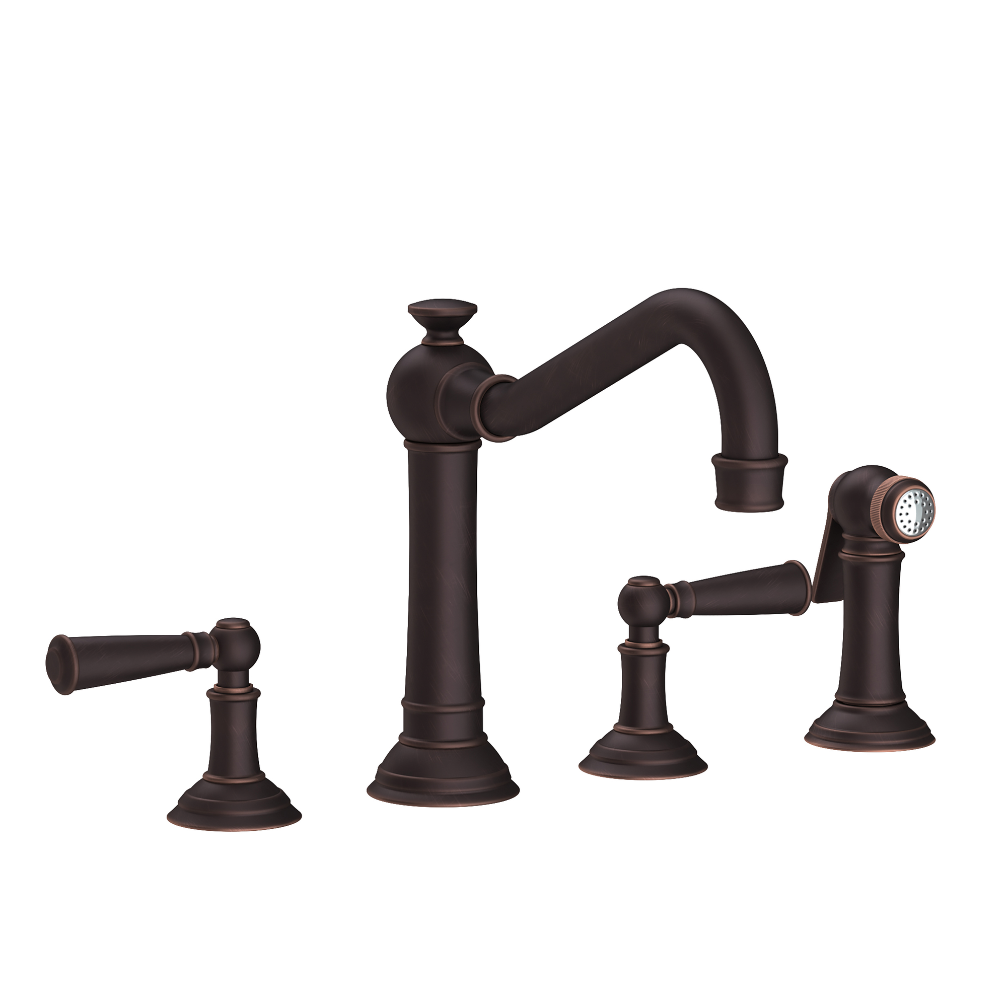 Newport Brass Jacobean 1.8 GPM Widespread Kitchen Faucet with Side Spray