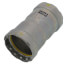 Viega 2" press coupling in carbon steel with zinc-nickel coating, cylindrical connector with female threads.