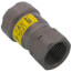 Viega 3/4" press adapter with carbon steel body and zinc-nickel coating, cylindrical shape with yellow band label.