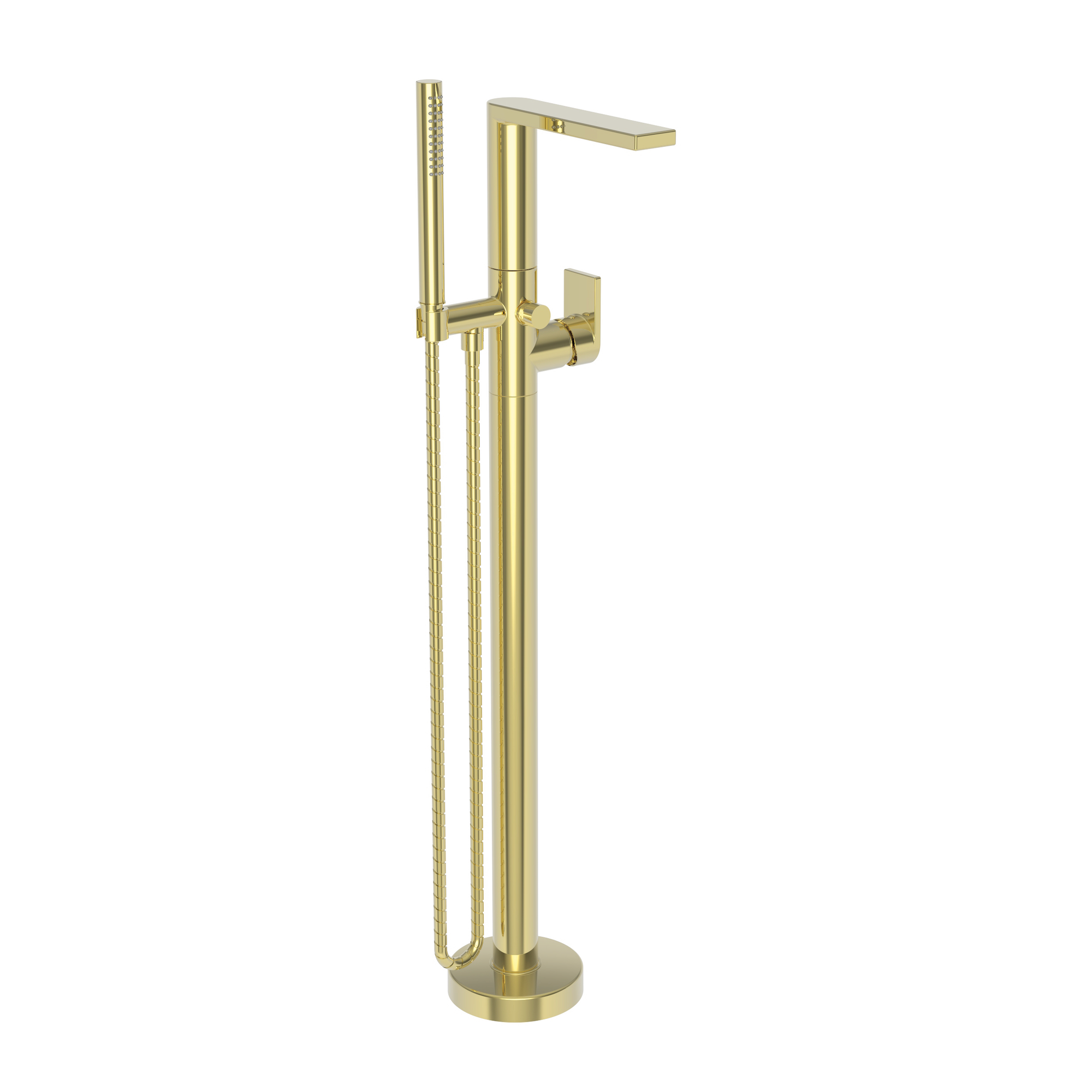 Newport Brass Skylar Floor Mounted Tub Filler with Diverter and Hand Shower